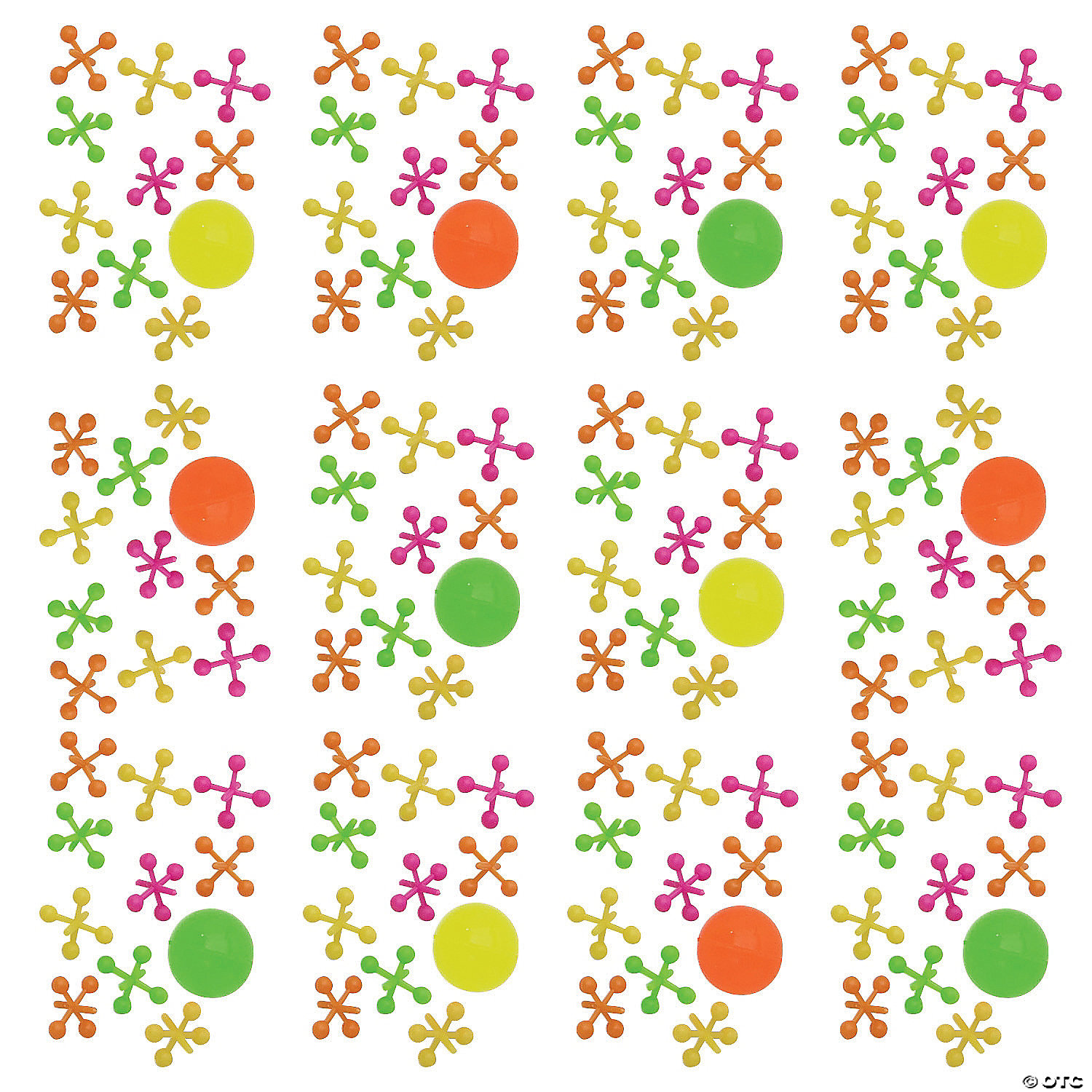 Neon Ball & Jacks Games 12 Pc. Oriental Trading