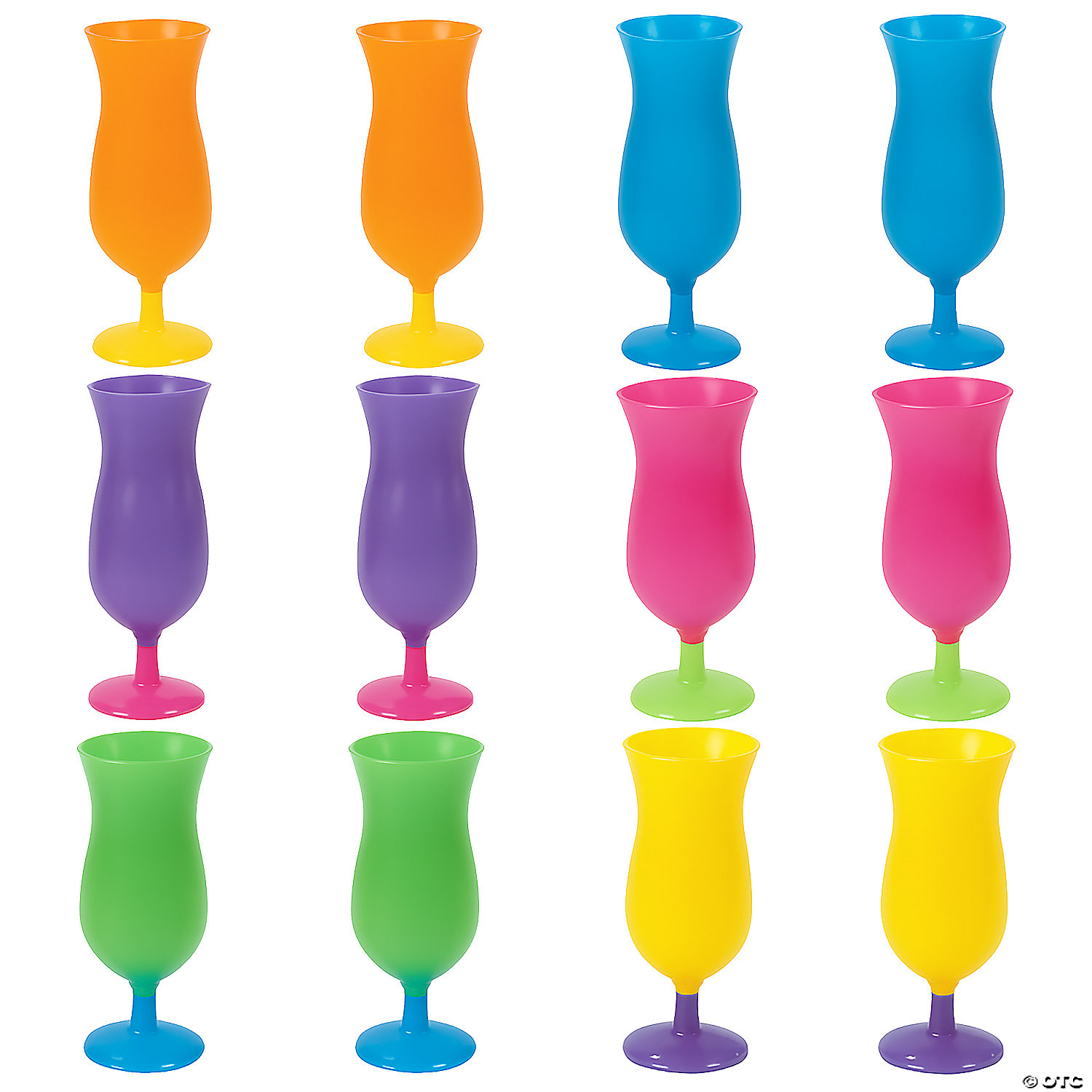 plastic hurricane cocktail glasses