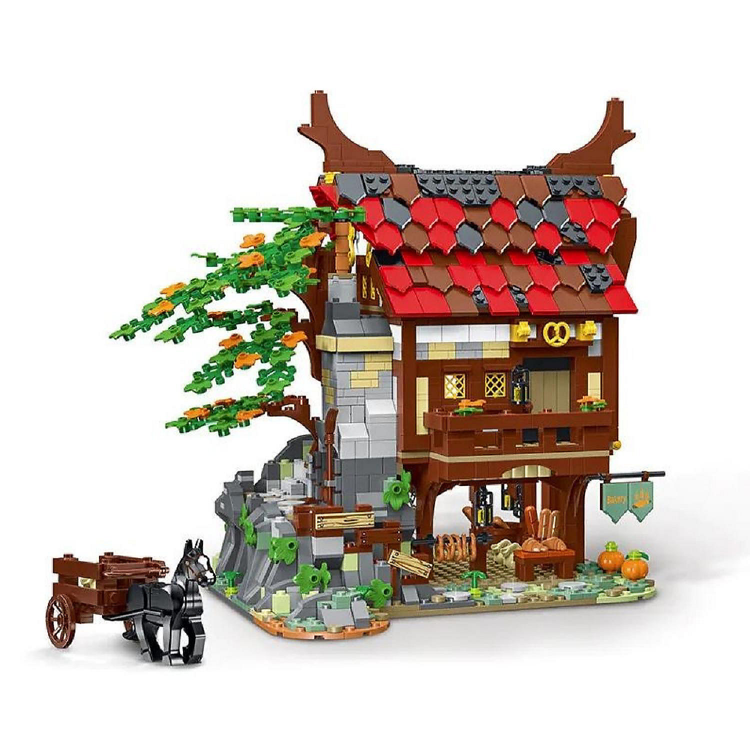 NoName Unique Building Blocks Medieval Bakery with Box Oriental Trading