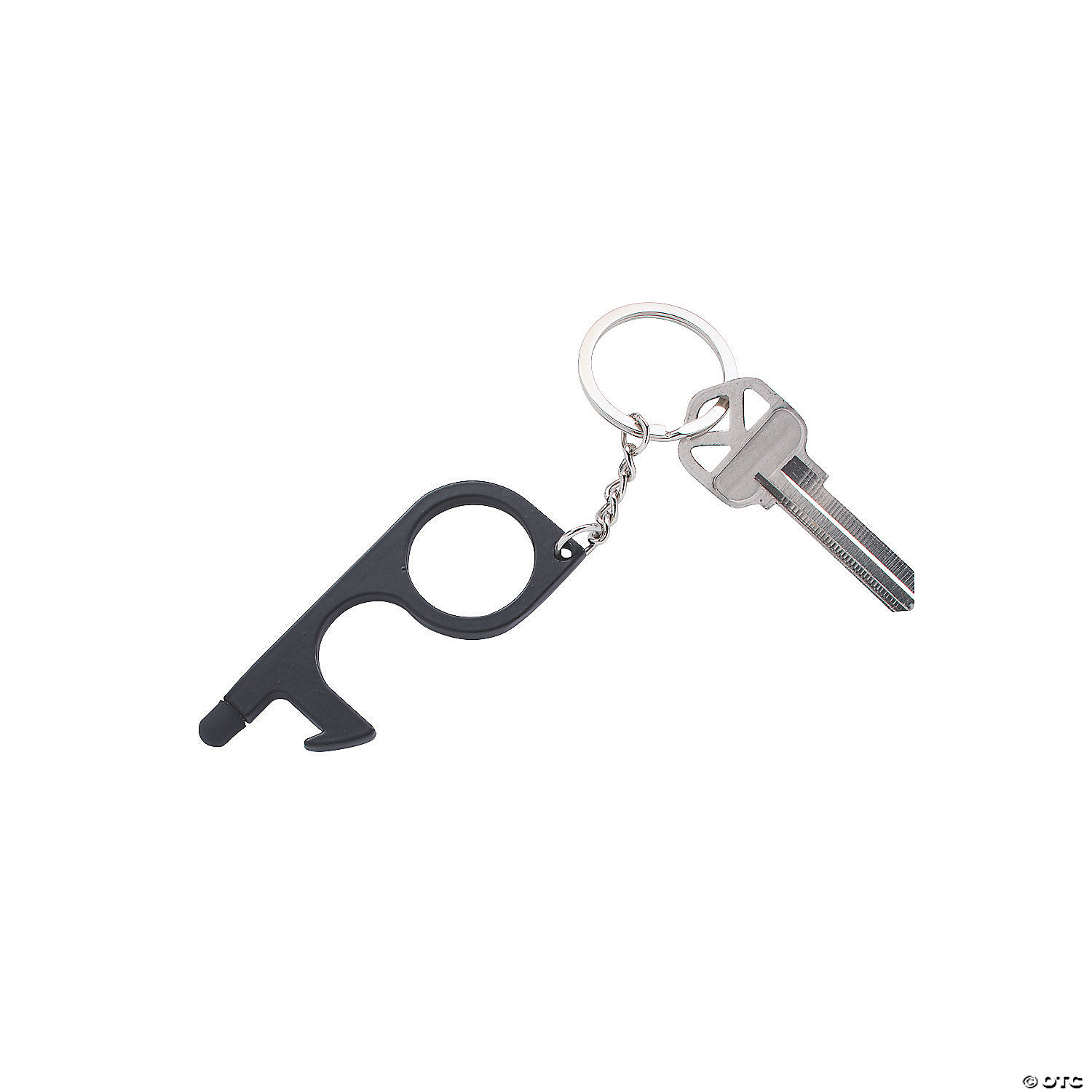 2 Pack Touchless Keychain Multi-Tools with Retractab No Touch Door Opener Tool 