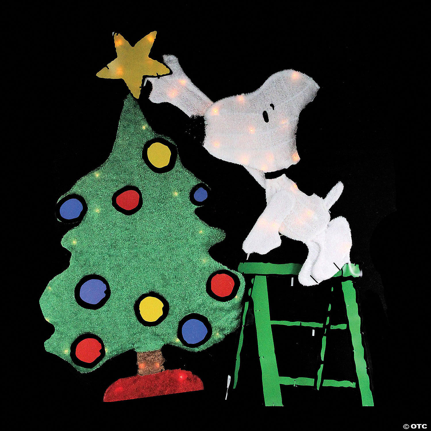 Northlight 32 Green And White Lighted Peanuts Snoopy Christmas Tree Outdoor Decor