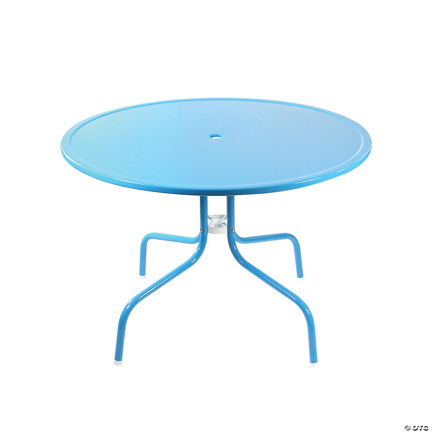 Northlight 39 25 Inch Outdoor Retro, Turquoise Metal Outdoor Table