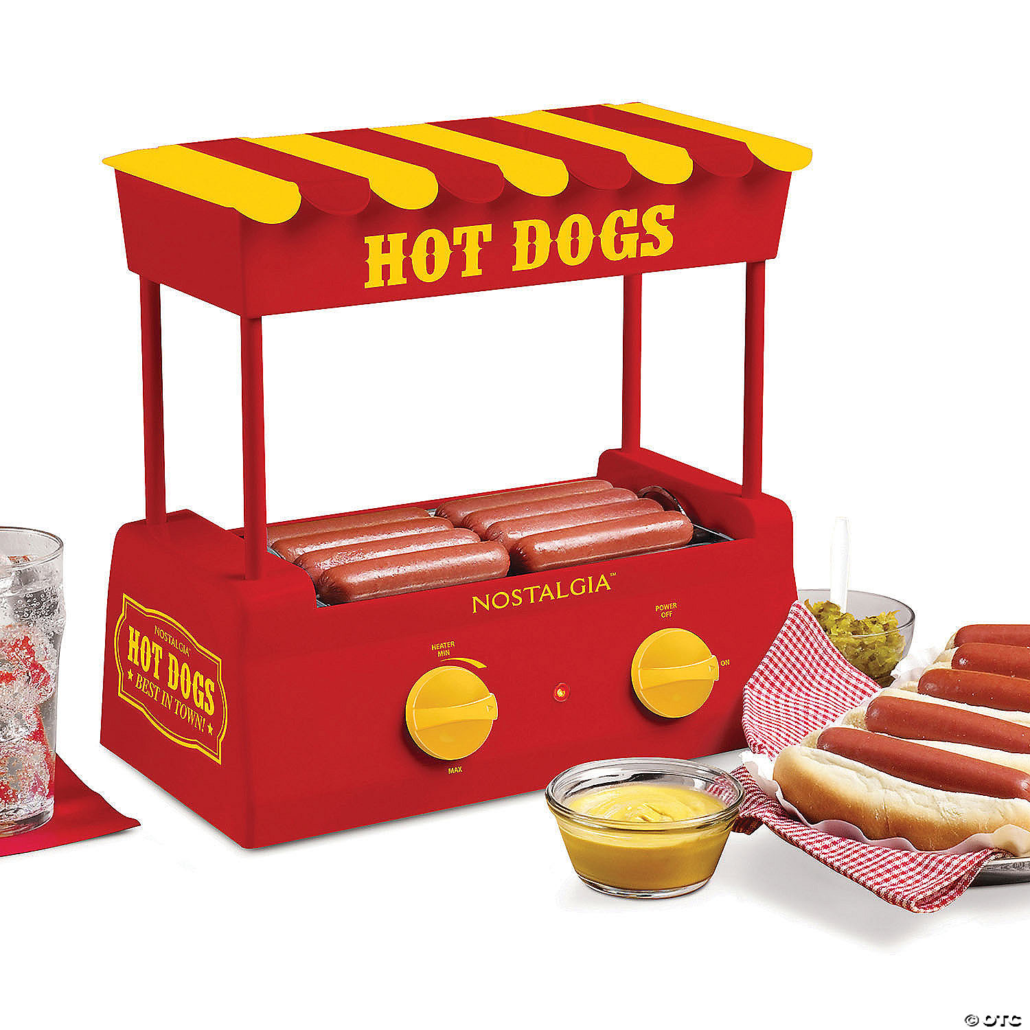 Hot Dog Roller and Bun Warmer Perfect For Breakfast Stainless Steel Rollers 