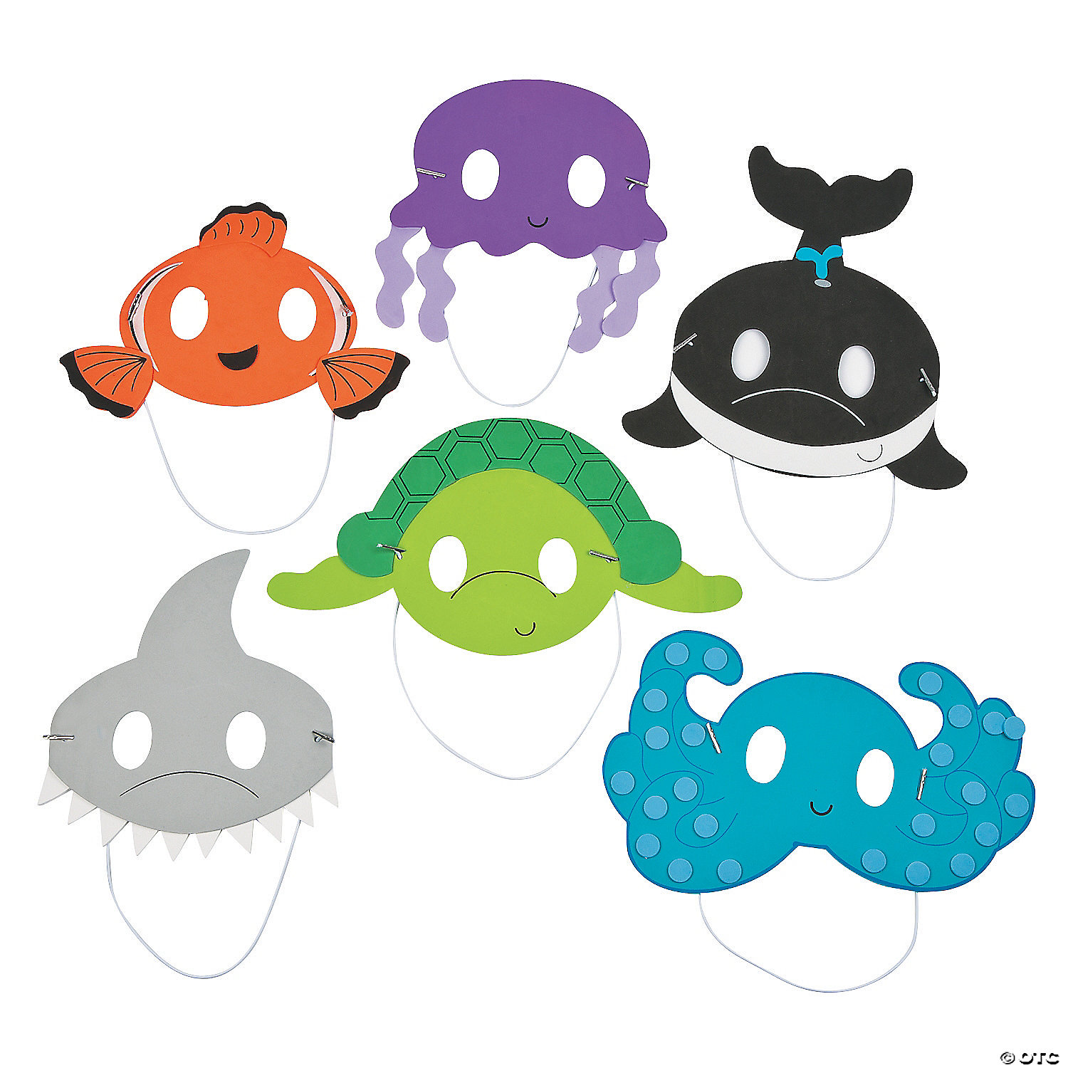 Ocean Animal Mask Craft Kit - Makes 12 | Oriental Trading