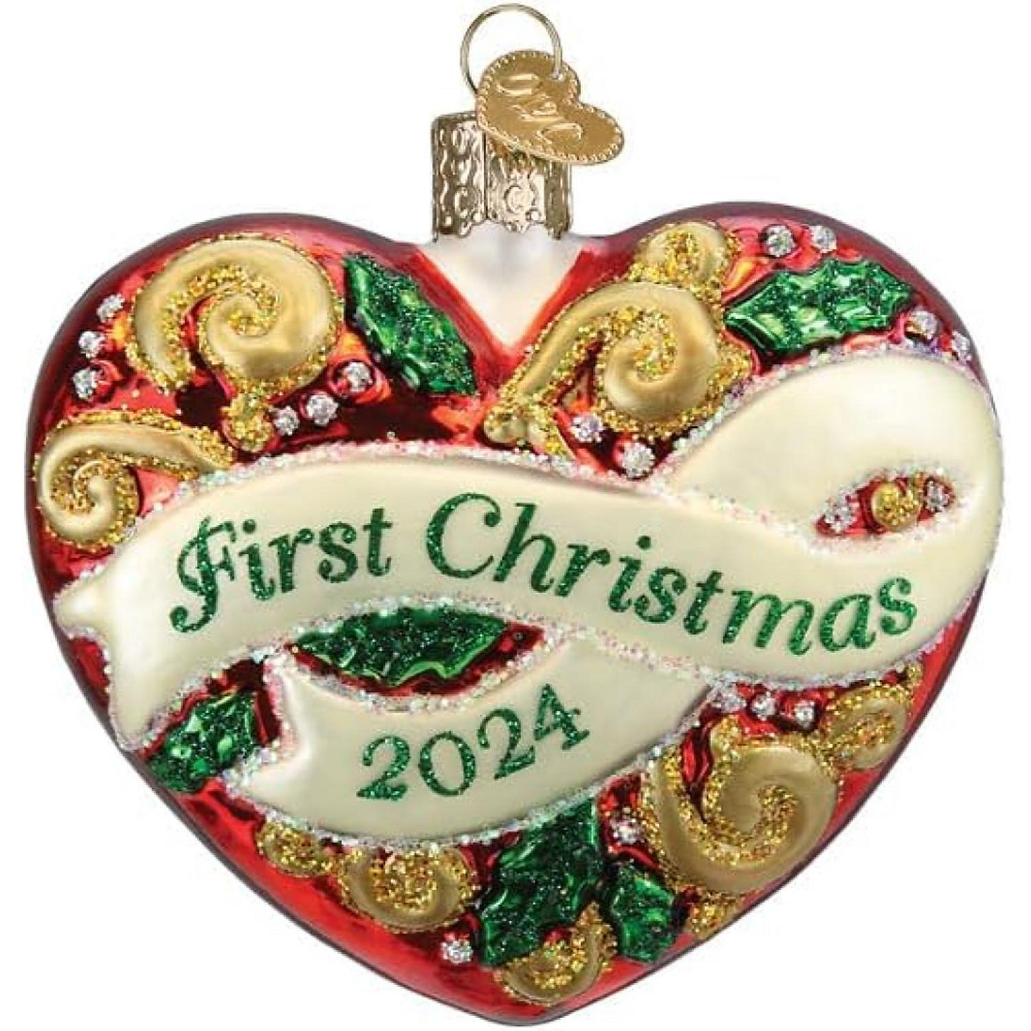 Old World Christmas Blown Glass Ornament for Christmas Tree, 2024 First