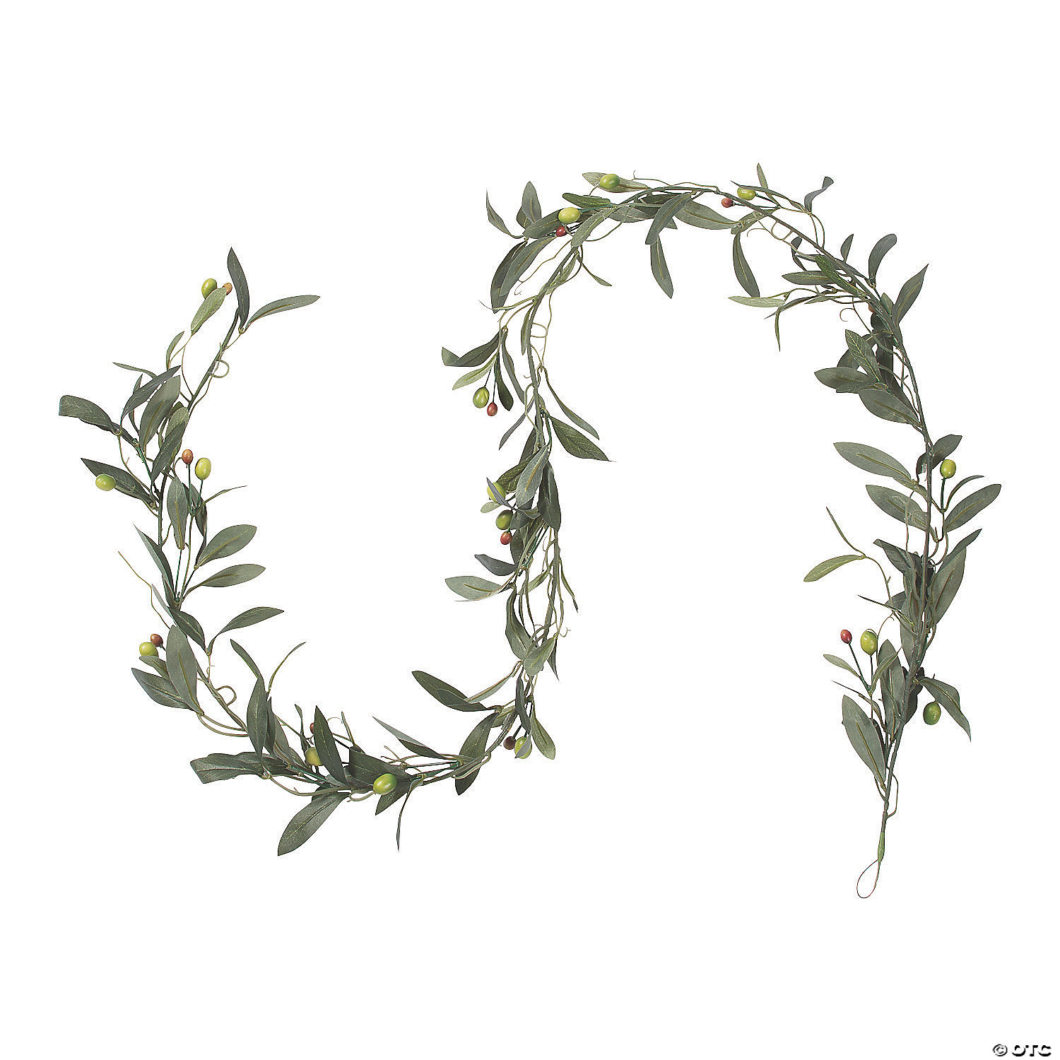43" Faux Olive Branch Garland Artificial Greenery Garland With Olives 