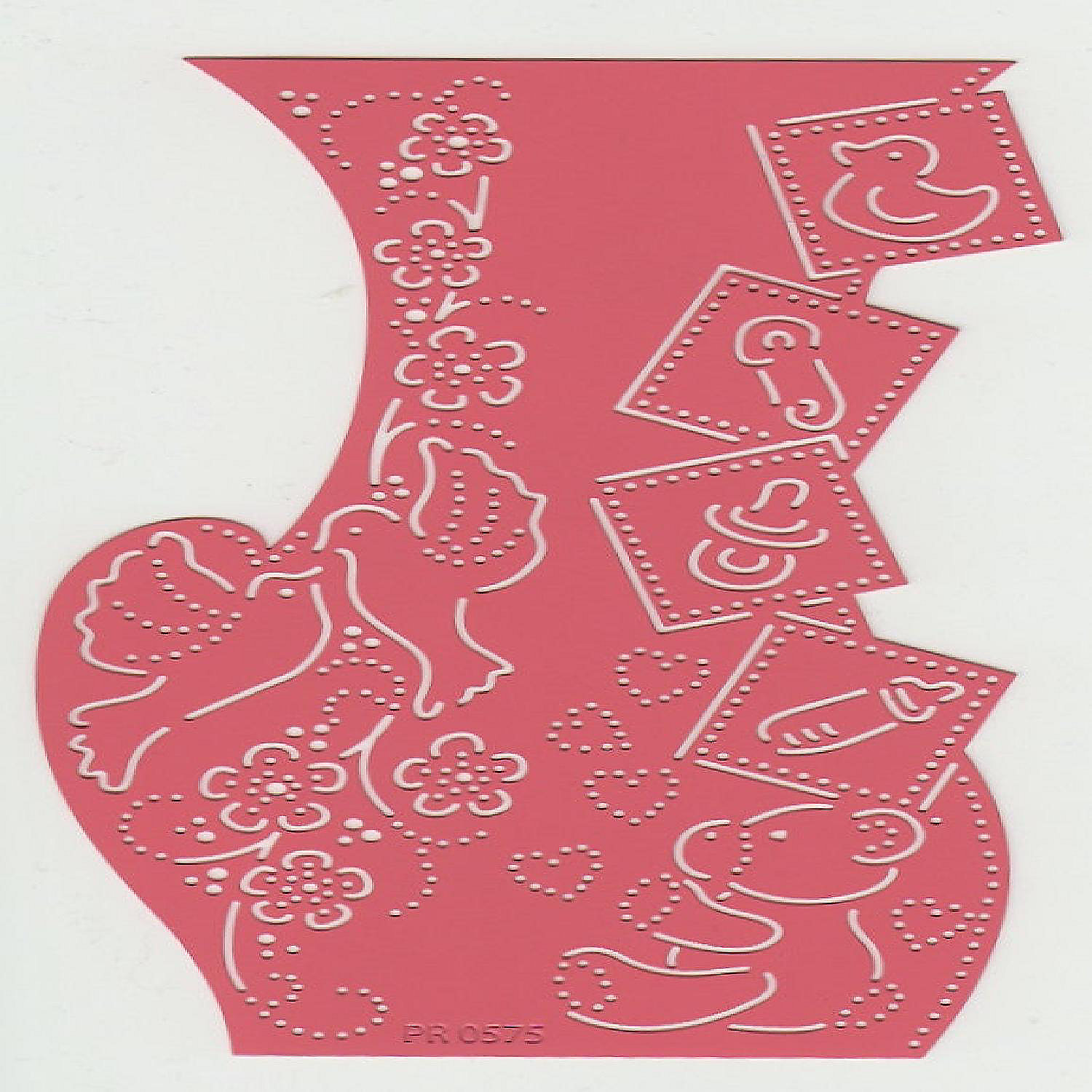 Ornare Vellum Stencil baby PR0575 | Oriental Trading
