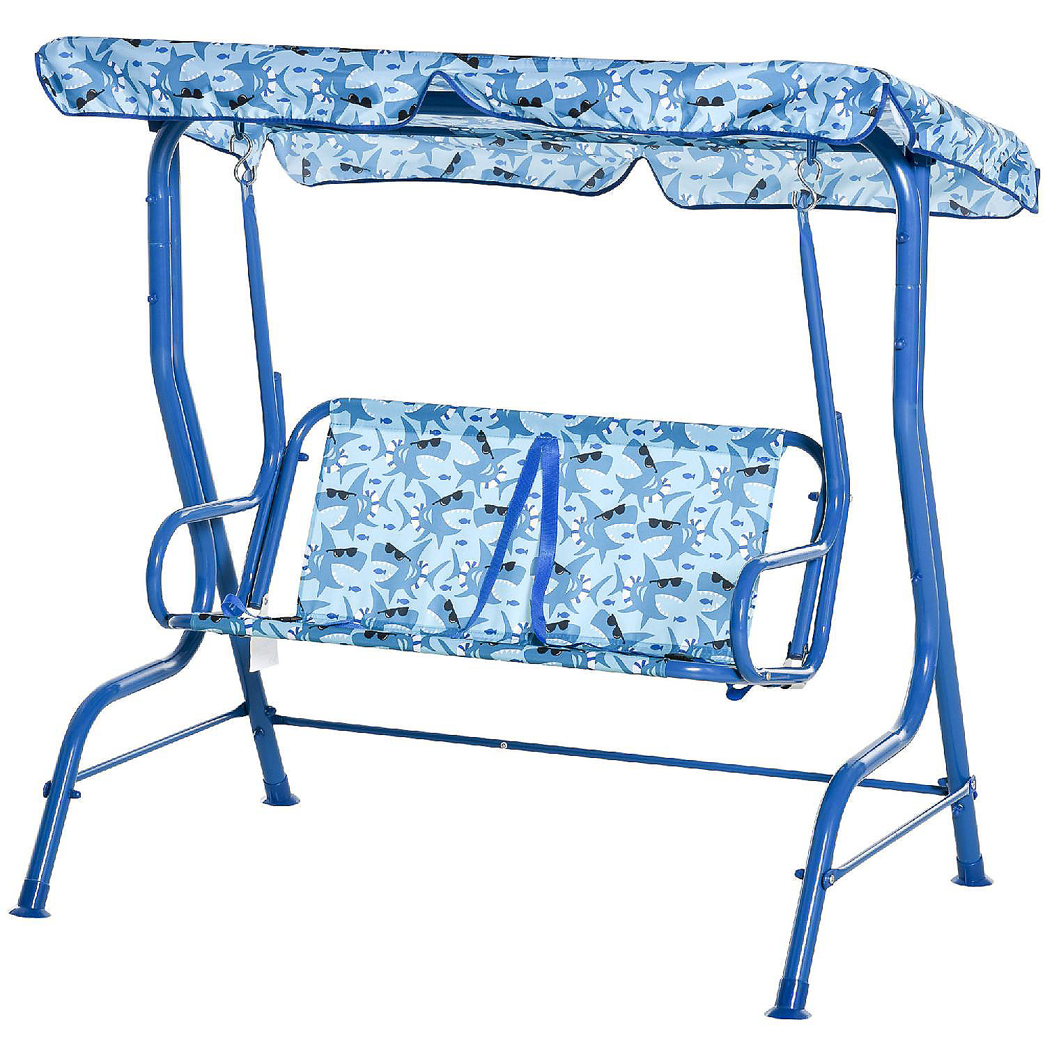 Details about   Outsunny 2-Seat Kid Canopy Swing Chair Seat Belt Awning 43.25" x 27.5" x 43.25" 