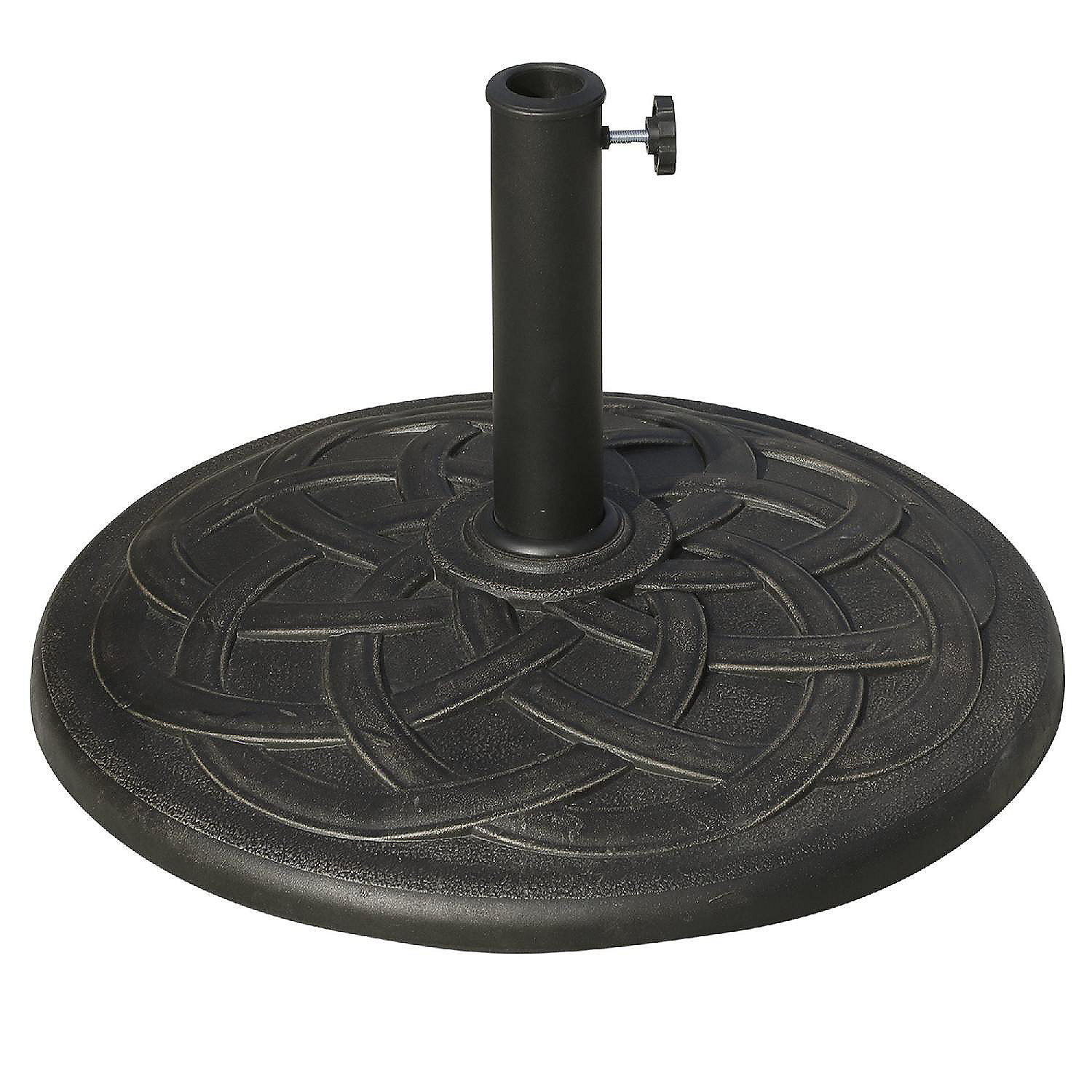 Tegenstander Brig Isaac Outsunny 21" 42 lbs Round Resin Umbrella Base Stand Market Parasol Holder  with Beautiful Decorative Pattern and Easy Setup for Φ1" Φ1.89" Pole for  Lawn Deck Backyard Garden Bronze | Oriental Trading
