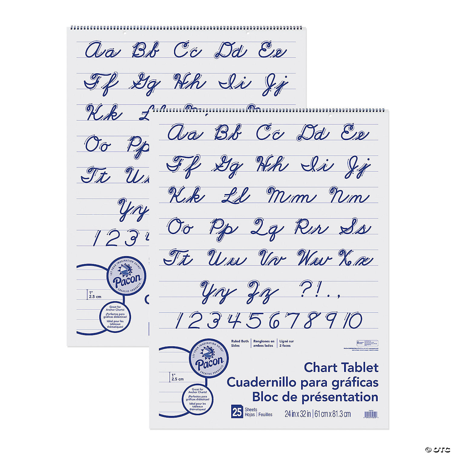 Pacon Chart Tablet, Cursive Cover, 1