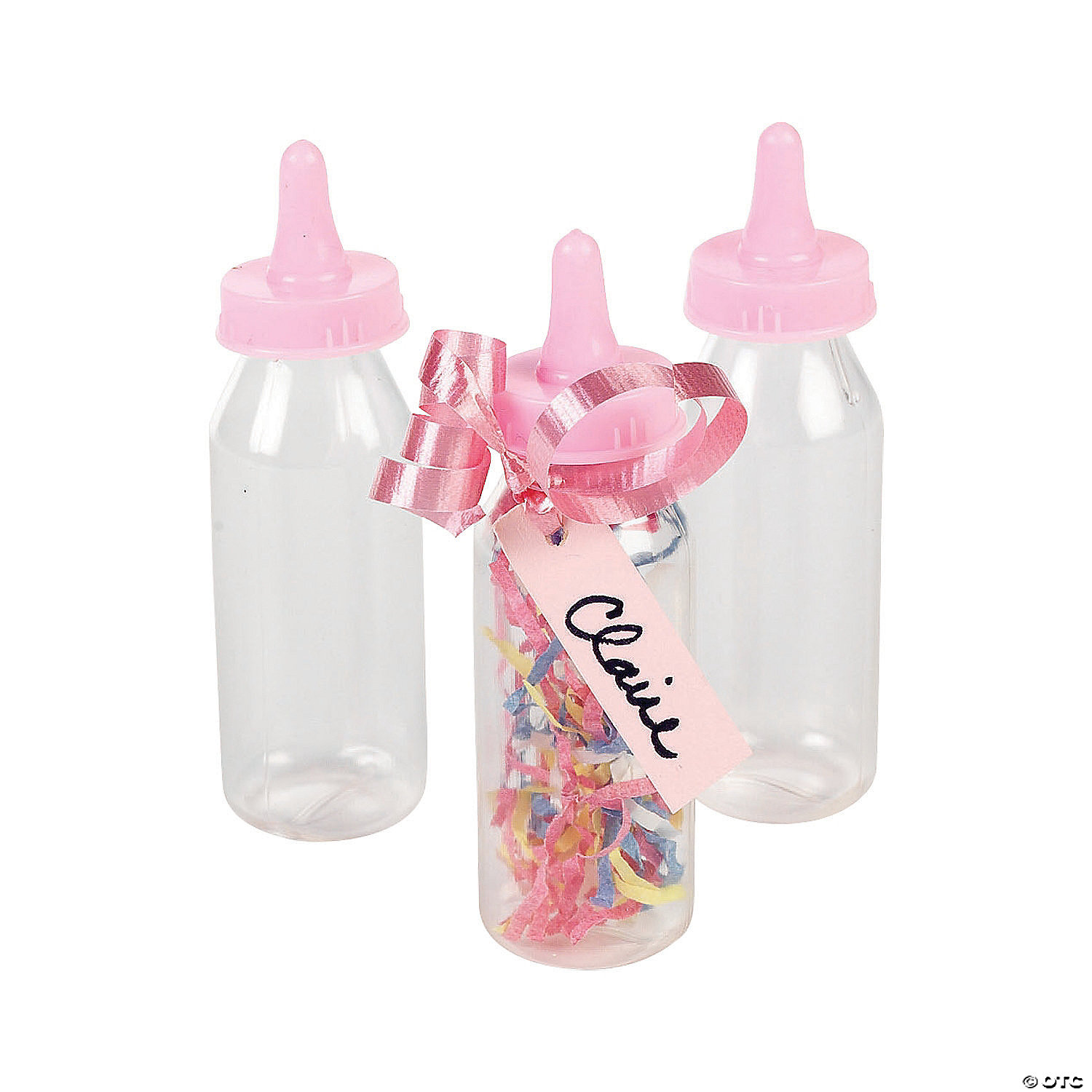 pink baby bottles