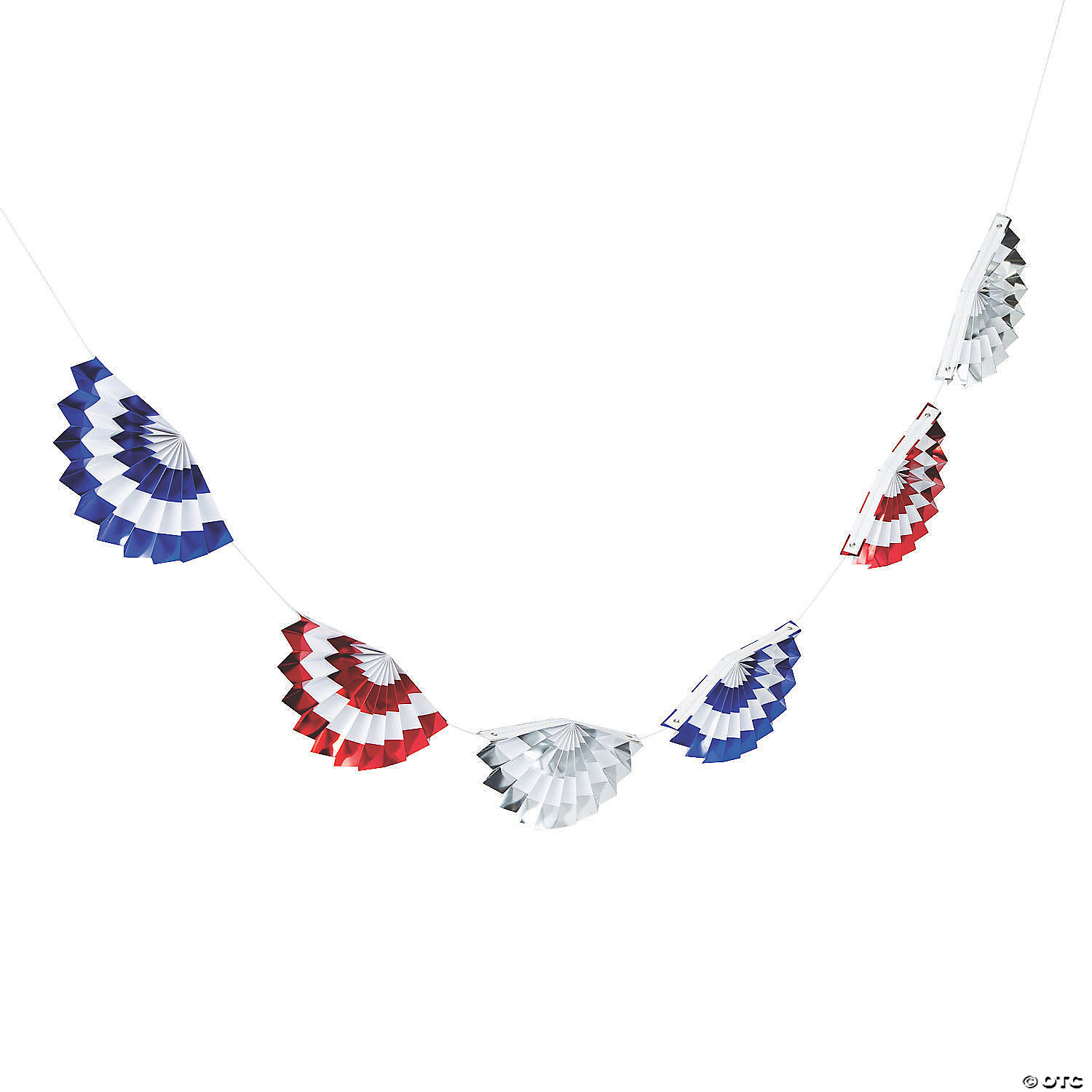 RED WHITE & BLUE SHINY GARLAN DECORATIONS SET SUMMER PATRIOTIC 4TH OF JULY 