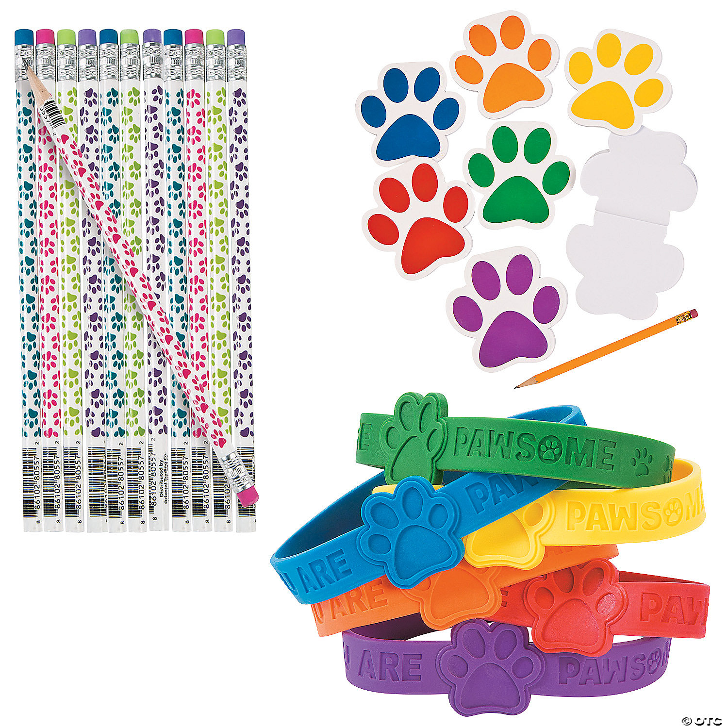 Paw Print Stationery Notepad Kit - 72 Pc. | Oriental Trading