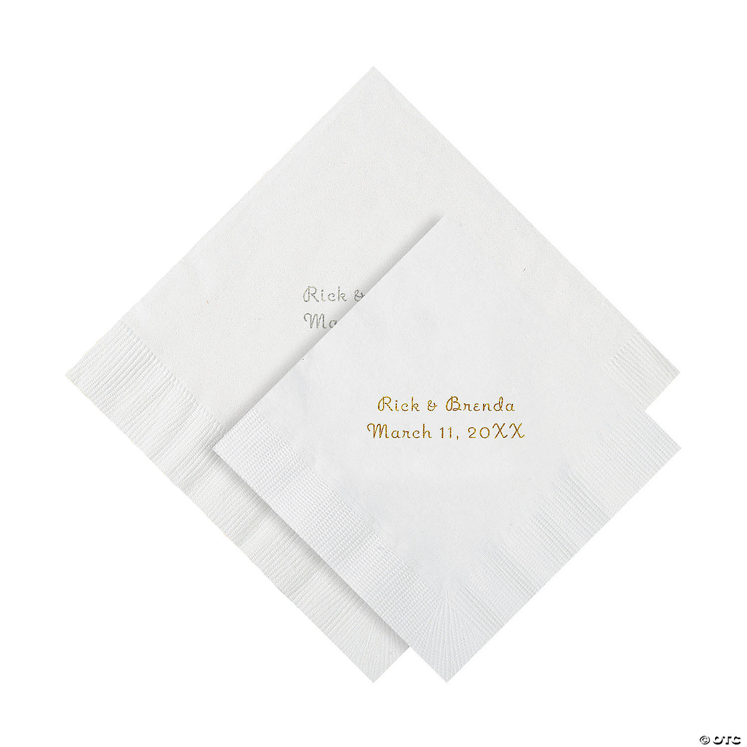 500 Wedding luncheon napkins custom printed wedding favors personalized napkins 