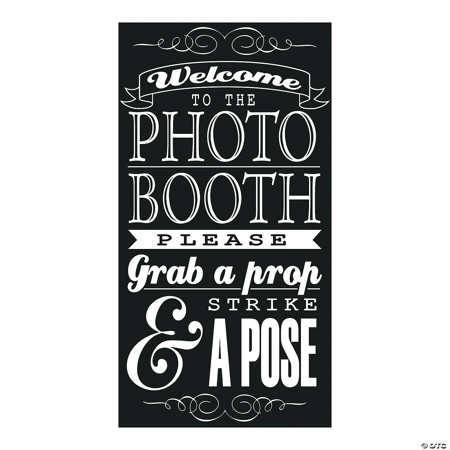 Poster Black And White Prop Photobooth Personalised Wedding Sign 