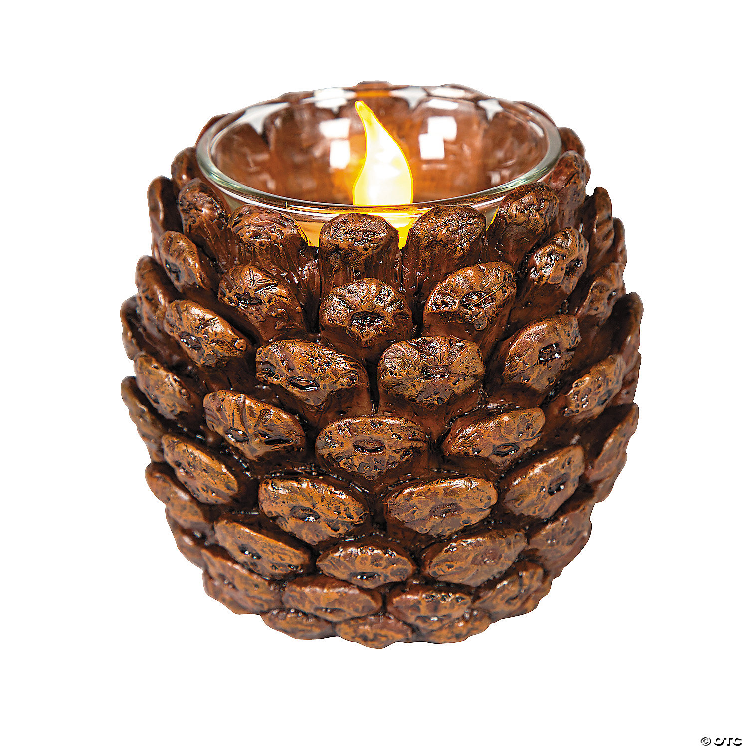 NEW IN BOX Pine Cone Votive Candle Holder 