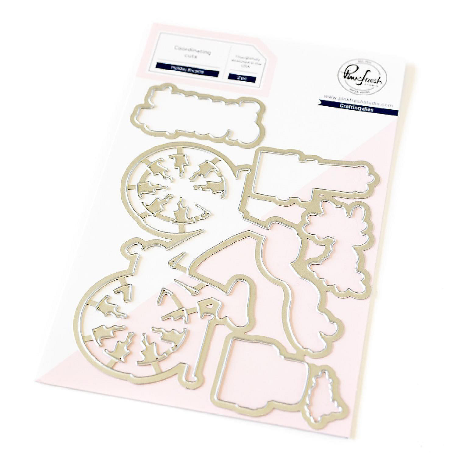 Pinkfresh studio die set holiday bicycle oriental trading