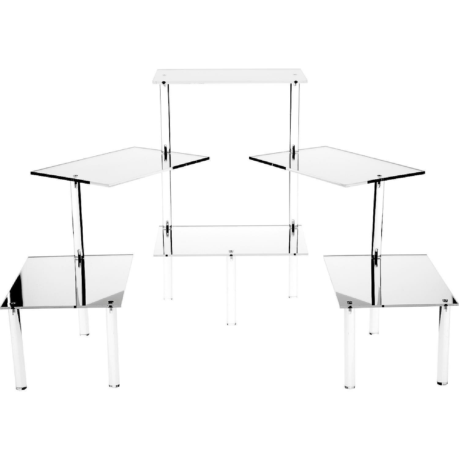 Plymor Acrylic Rectangular 6-Platform Multi-Item Display Riser ...