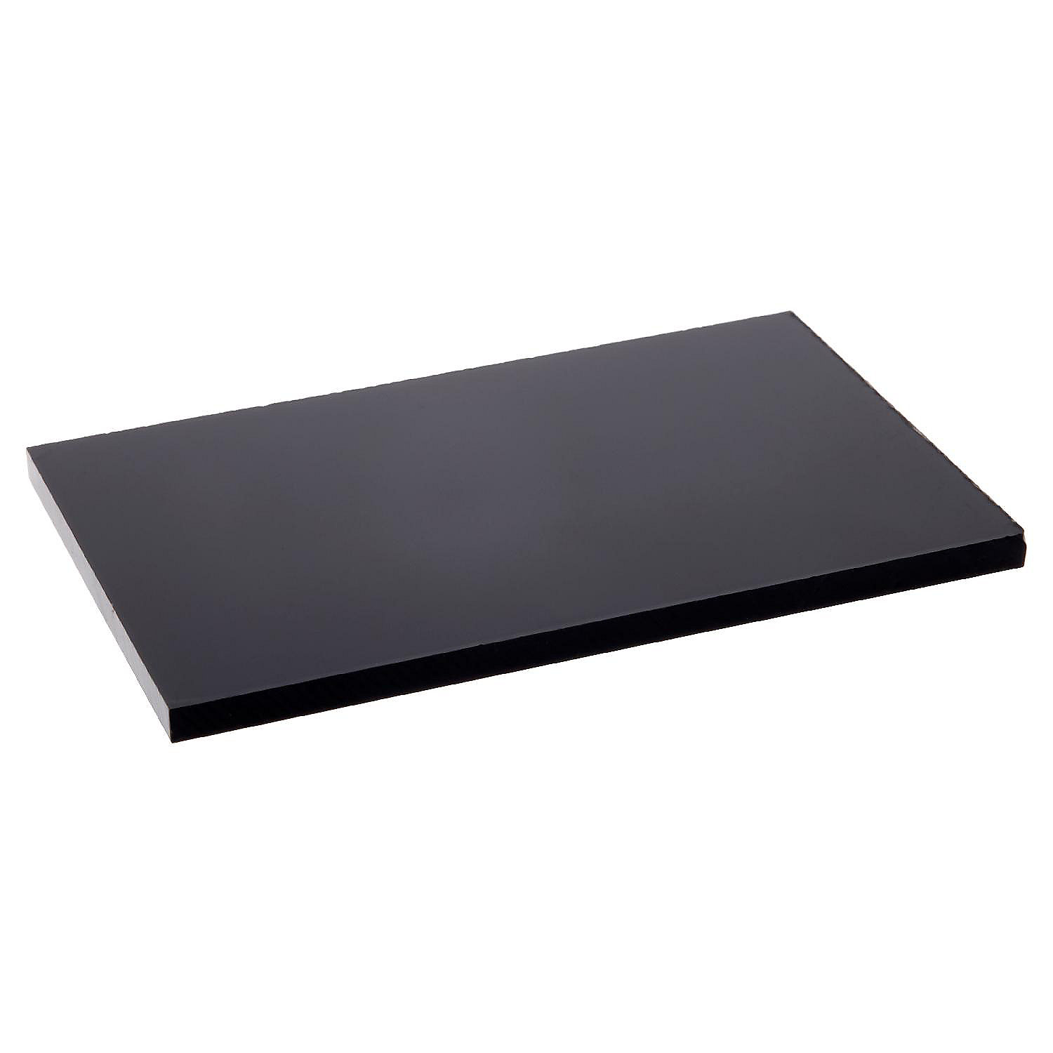 Plymor Black Acrylic Rectangular Standard Edge Display Base 5 W X 3 D X 025 H Pack Of 2 