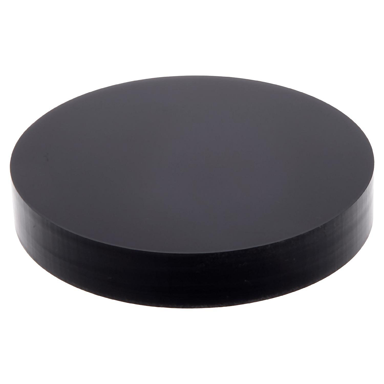 Plymor Black Acrylic Round StandardEdge Display Base, 2" W x 2" D x 0.375" H, Pack of 3
