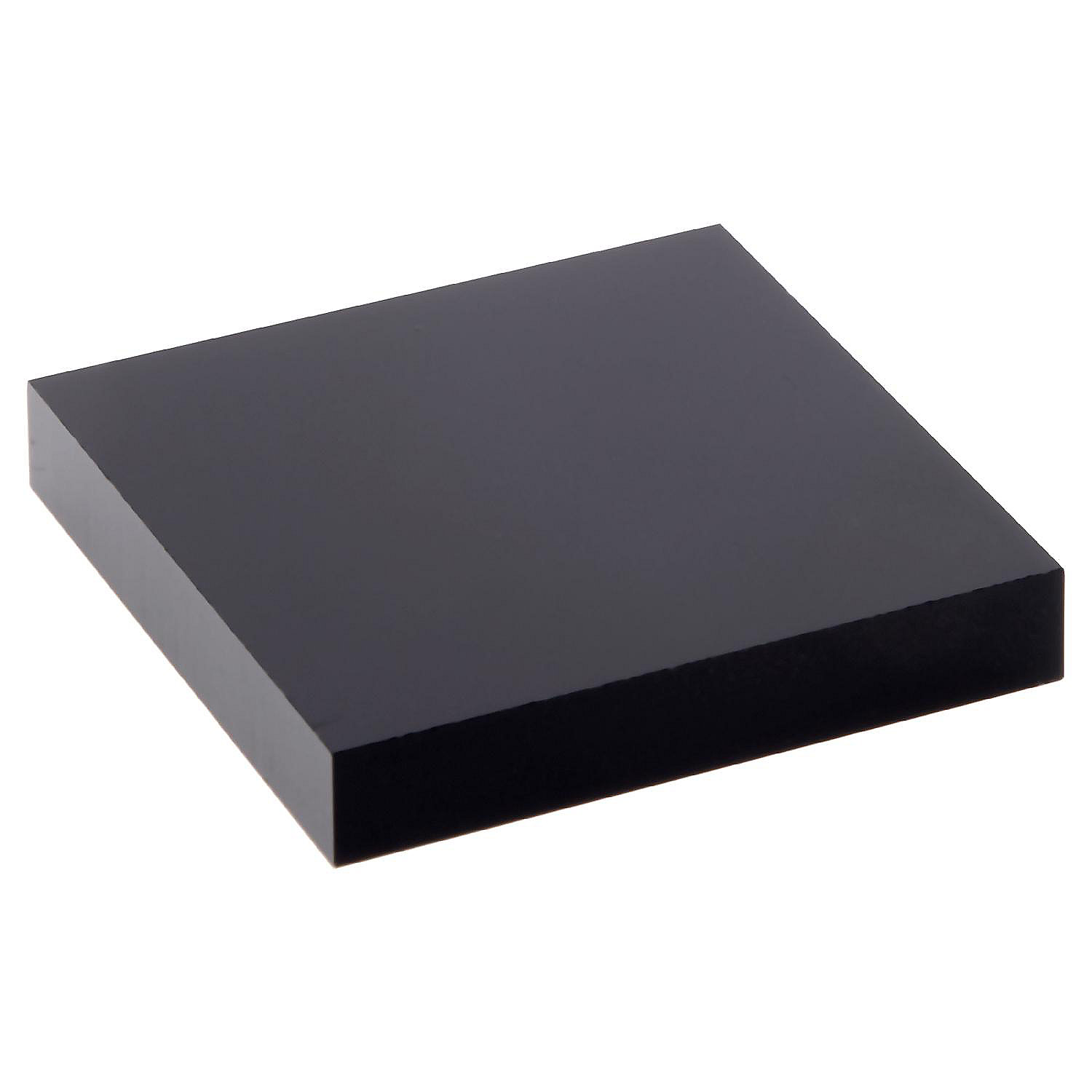 Plymor Black Acrylic Square Polished Edge Display Base, 1.25" W x 1.25