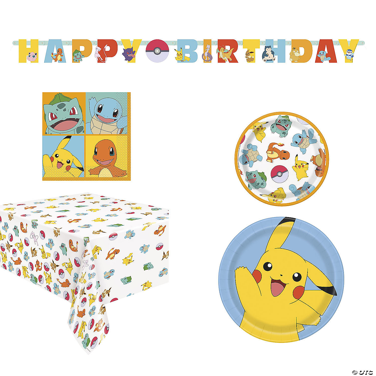 Pokémon™ Party Disposable Tableware & Decorating Kit for 24 Guests