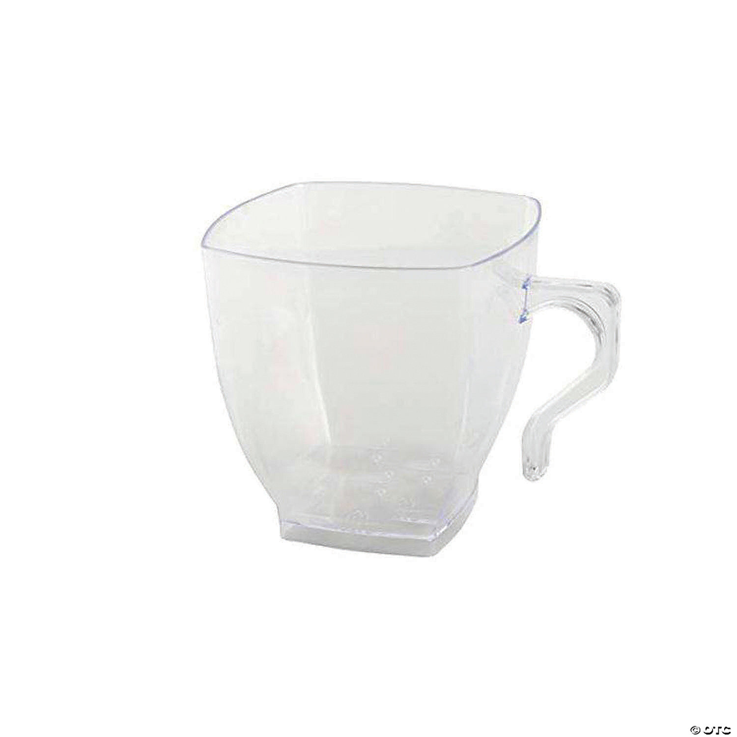 2 oz. Clear Square Disposable Plastic Mini Coffee Tea Cups