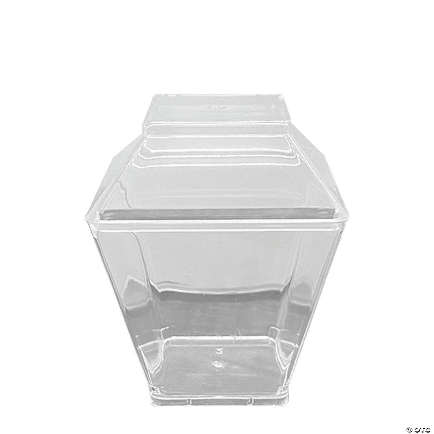 Verdeel Italiaans aanplakbiljet Premium 3.5 oz. Clear Square Disposable Plastic Mini Cups with Lids (288  Cups) | Oriental Trading