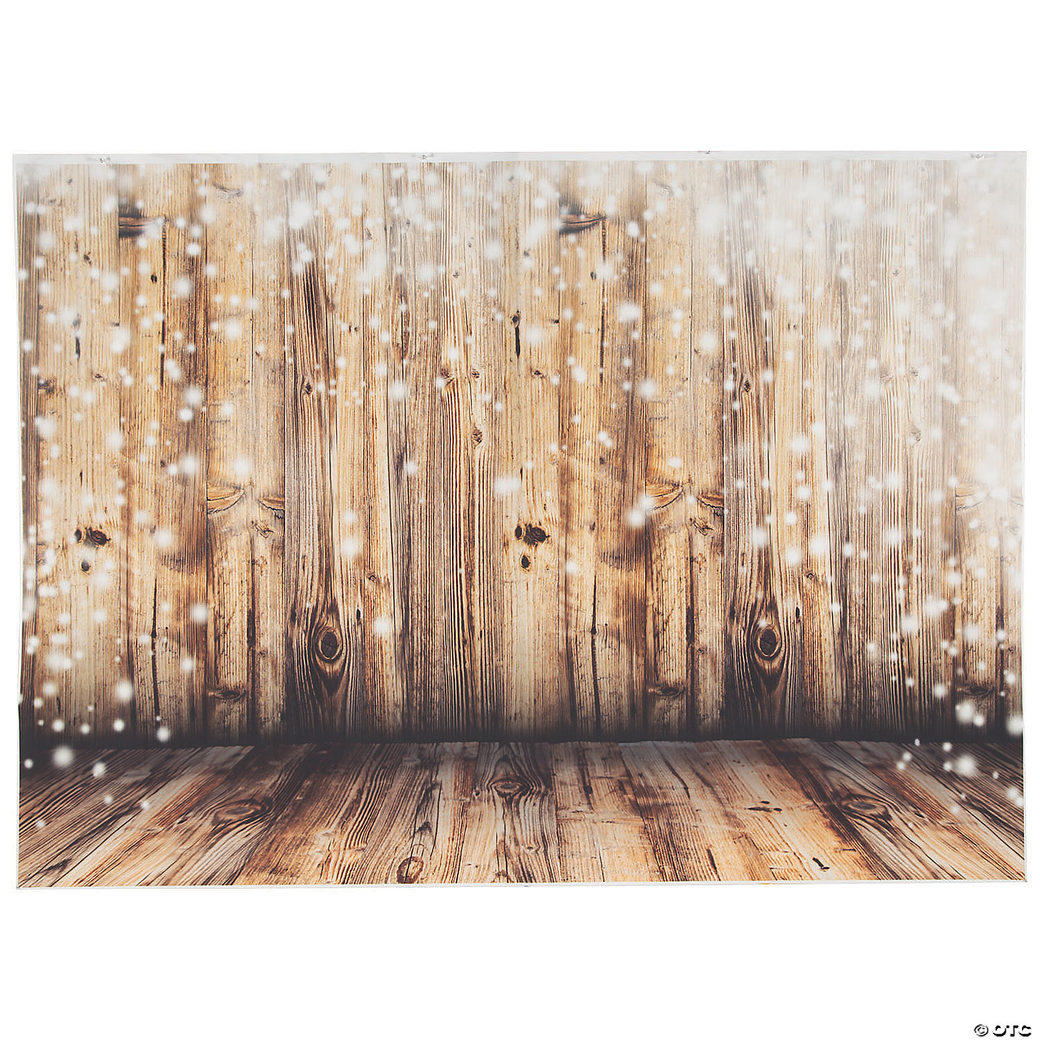 Wood Board Table Christmas Warm Gold Garland Lights Backdrop 8x8ft Vinyl Photography Background Rustic Background Shiny Lights New Year Party Decoration Children Family
