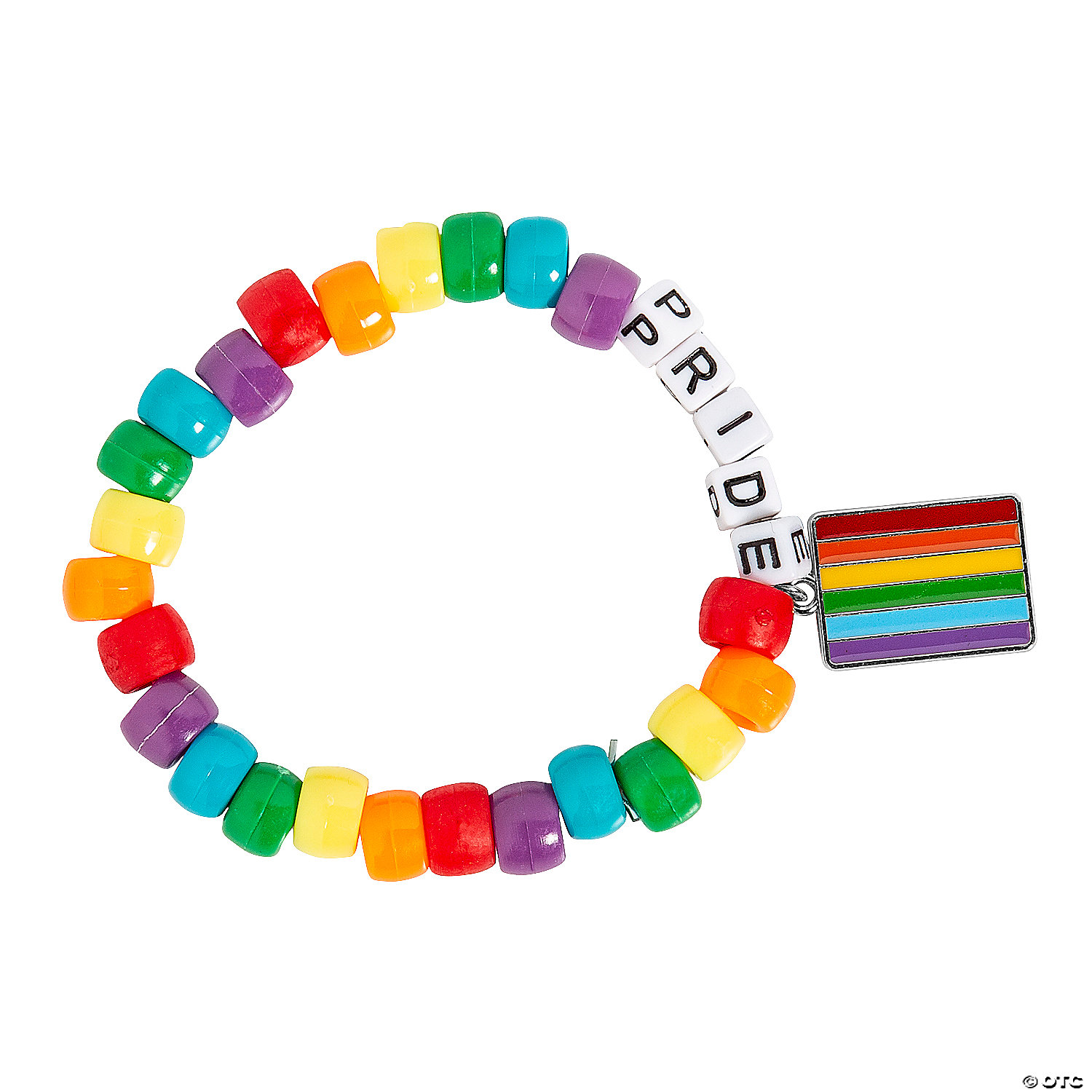 Pride Rainbow Pony Bead Bracelet Craft Kit Makes 12 Oriental Trading