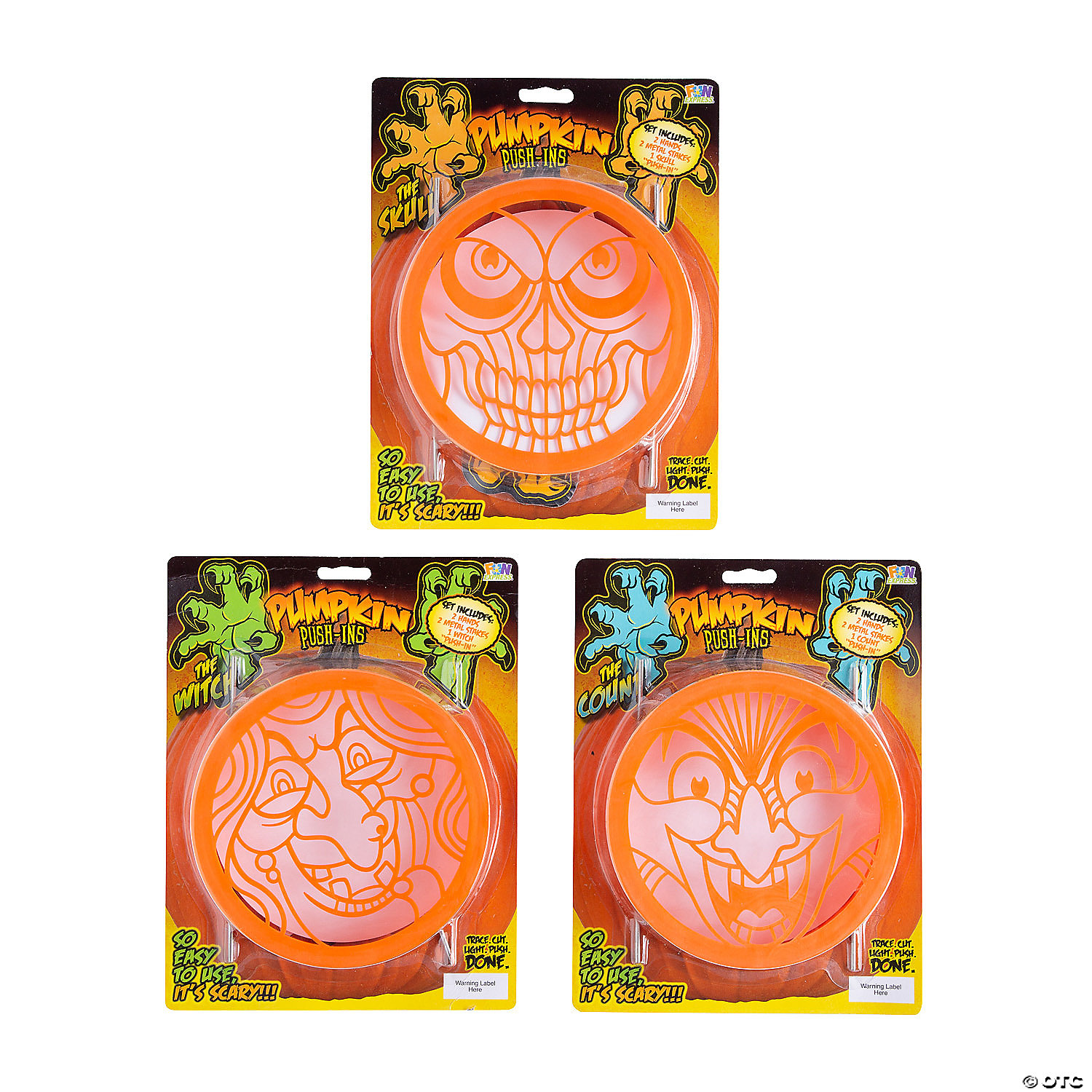 PushIns Pumpkin Carving Kit Oriental Trading