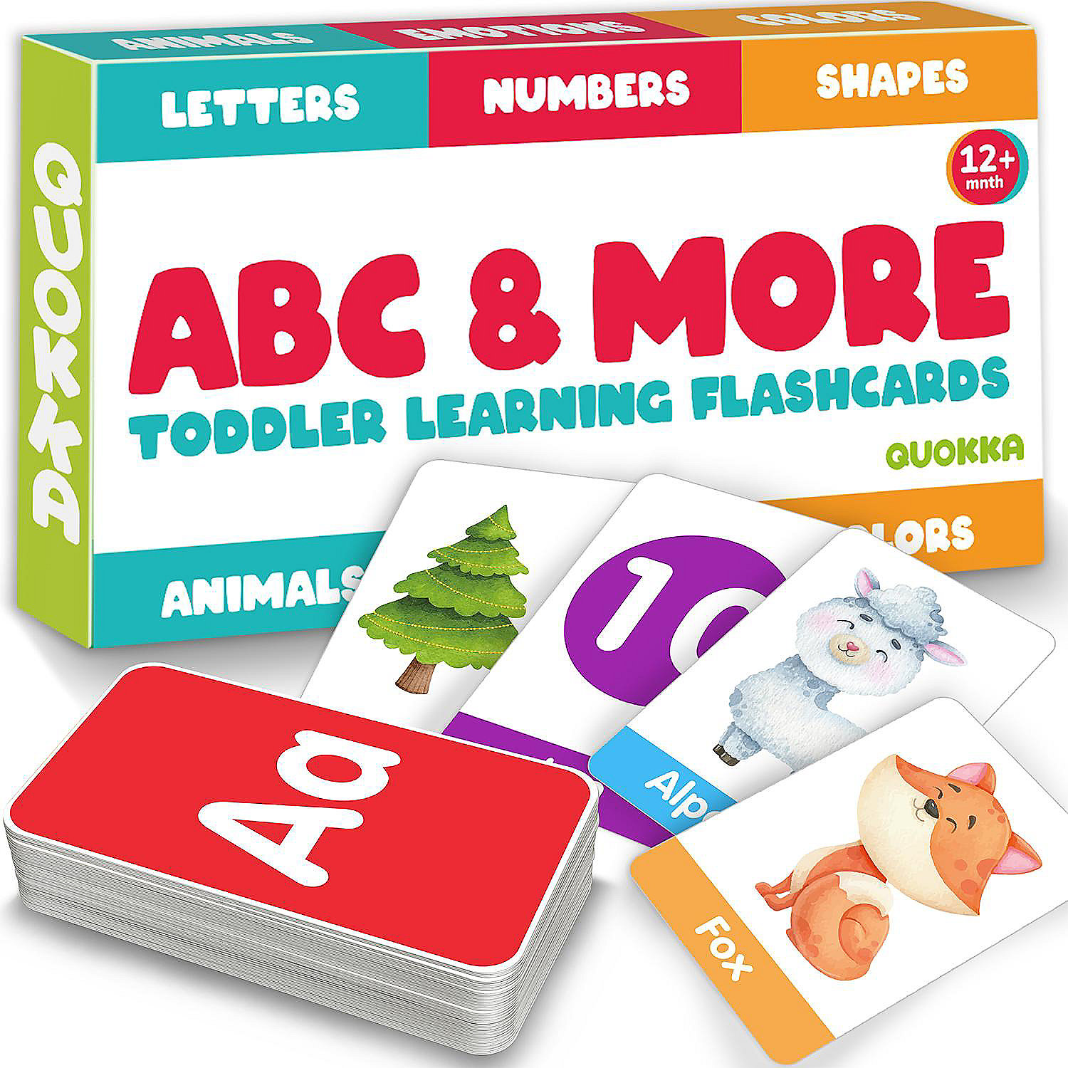 QUOKKA Alphabet Numbers Colors Letters Animals 60 ABC Learning Flash