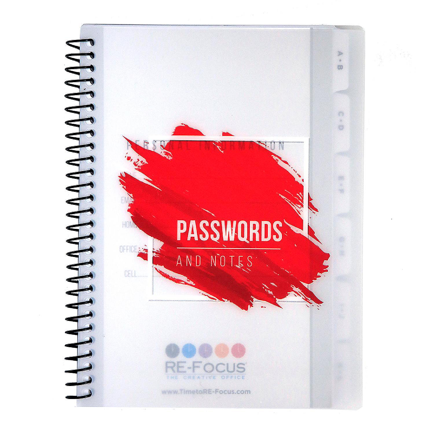 RE-FOCUS THE CREATIVE OFFICE, Small/Mini Password Book, Alphabetical ...
