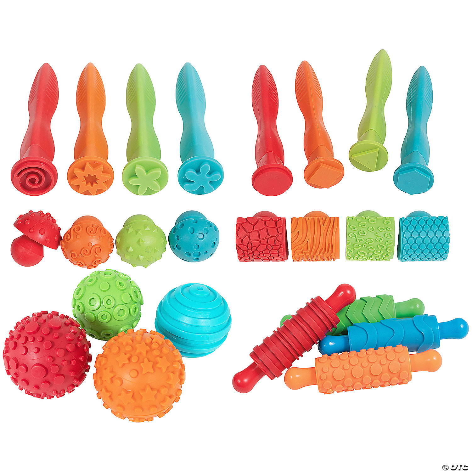 READY 2 LEARN Paint and Dough Texture Spheres, 4 Per Set, 3 Sets, 4 Per