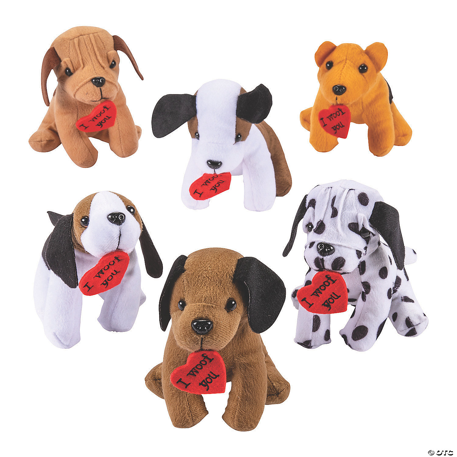 Realistic Stuffed Dogs with Heart - Discontinued