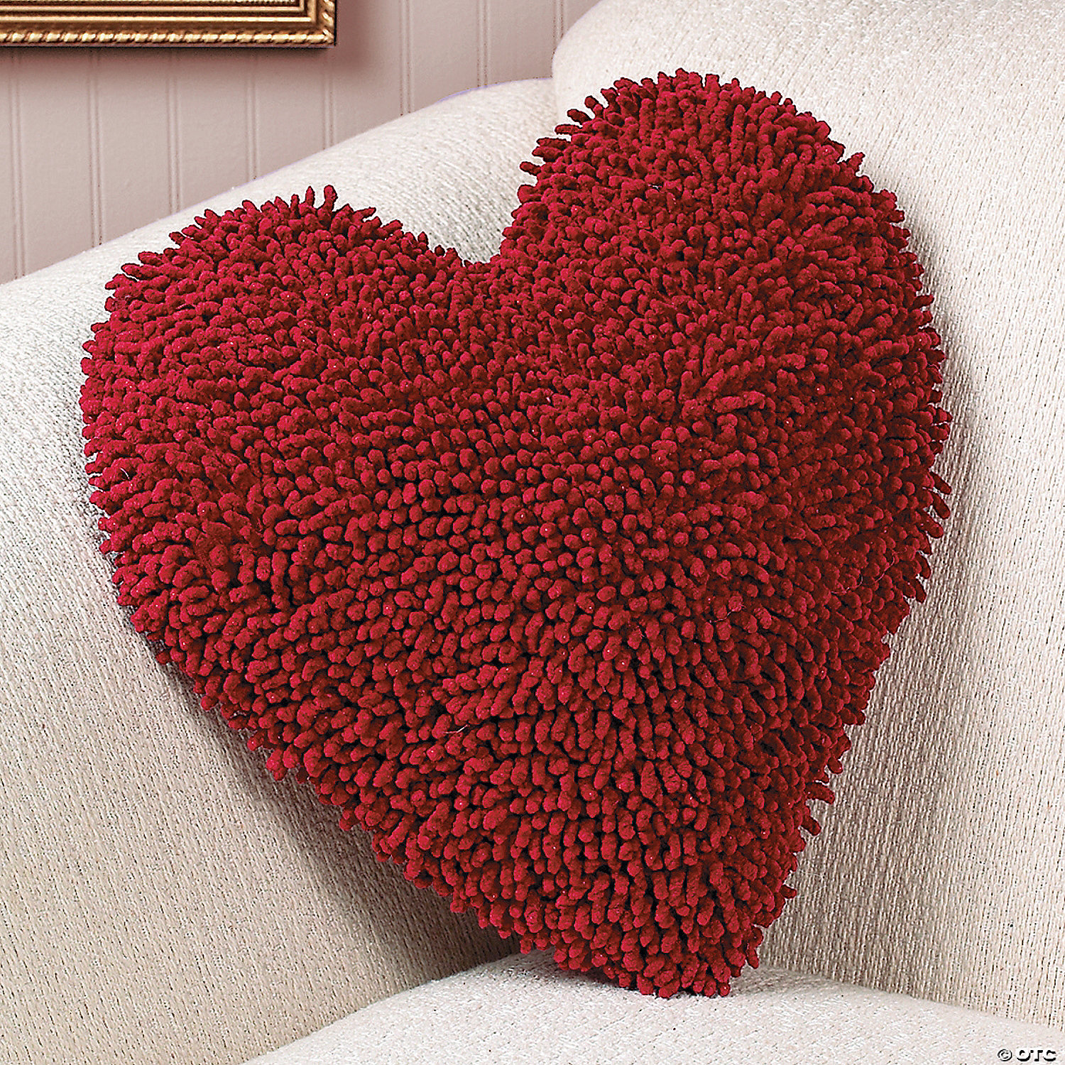 Valentines Heart Pillow 19"x24" Red NWT Chenille Fabric Oversized New Love