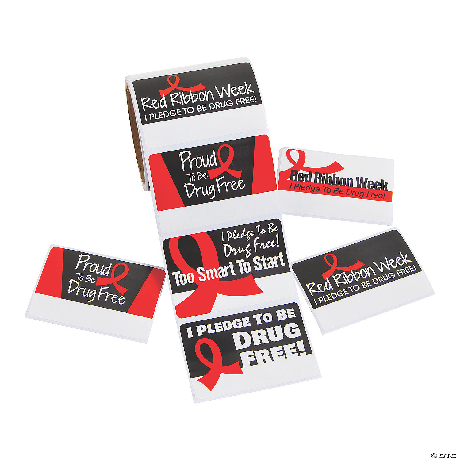 Red Ribbon Week Pledge Name s Labels Oriental Trading