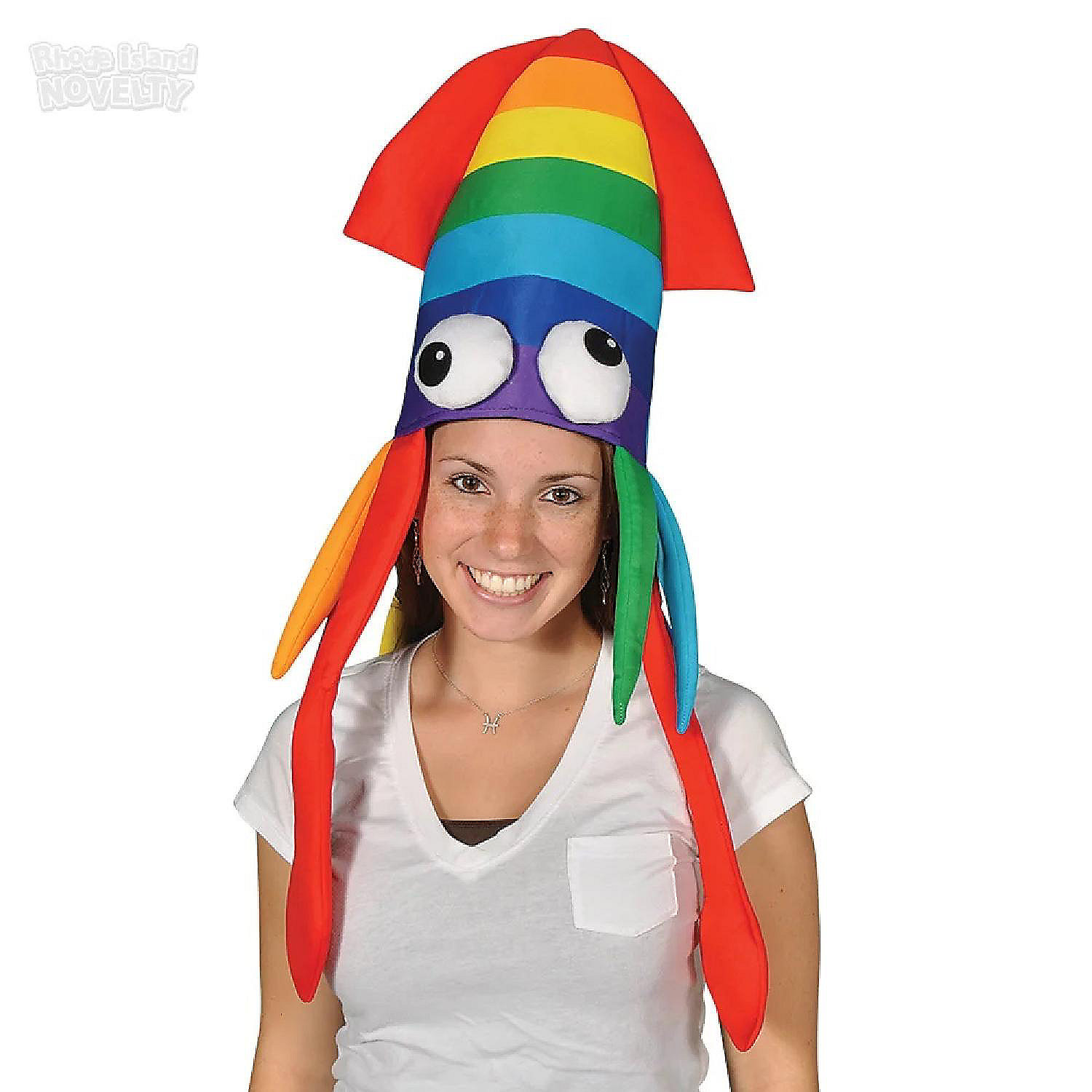 Rhode Island Novelty RAINBOW SQUID HAT Oriental Trading