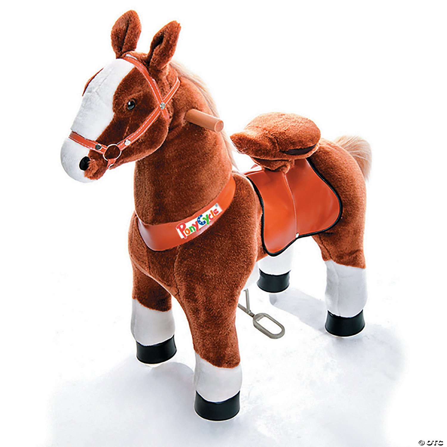 Ride-on Plush Brown & White Horse - Discontinued