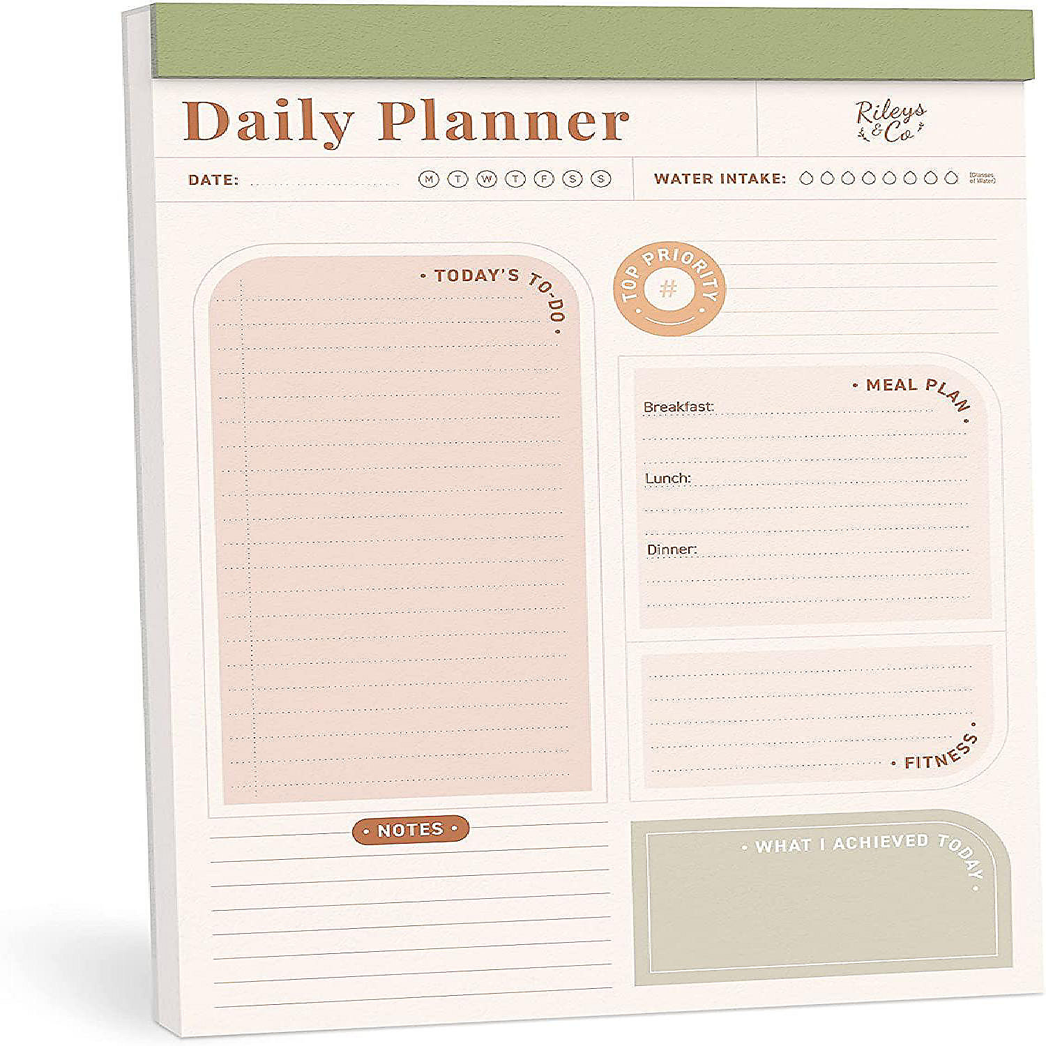 Perceptueel moederlijk controleren Rileys & Co. - 8.5 x 11", To Do List Planner Pad, Undated Planner, Daily  Agenda, 50 Tear-off Sheets | Oriental Trading