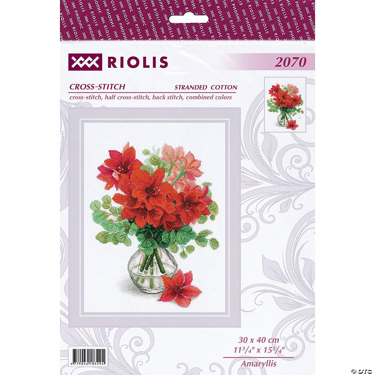 RIOLIS Kreuzstich-Set ‚Stillleben Mit Chrysanthemen‘ – 50x40 Cm, Inkl. Stoff, Garn & Nadel
