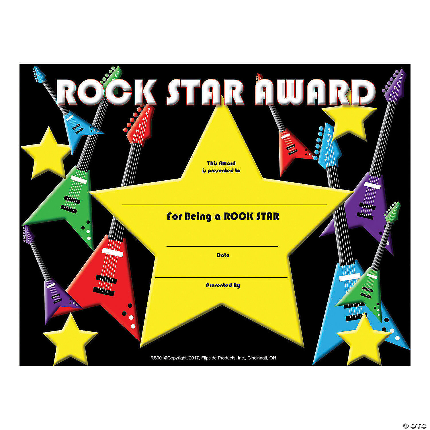 Rock Star Certificate - Qty 180 | Oriental Trading