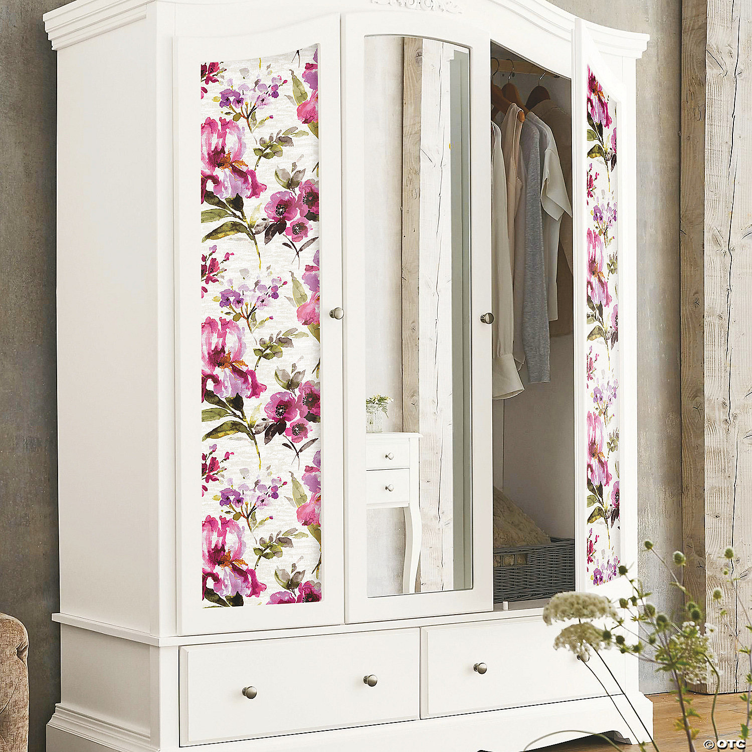 RoomMates Iris Peel & Stick Wallpaper, Blue Oriental Trading
