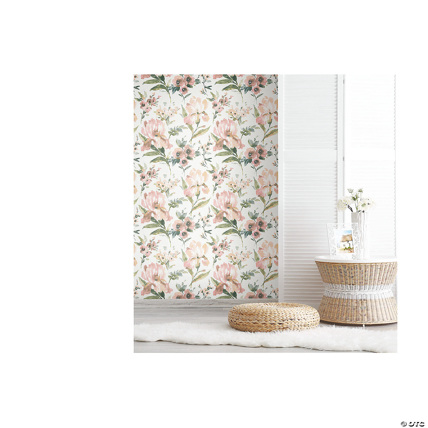RoomMates Iris Peel & Stick Wallpaper, Grey