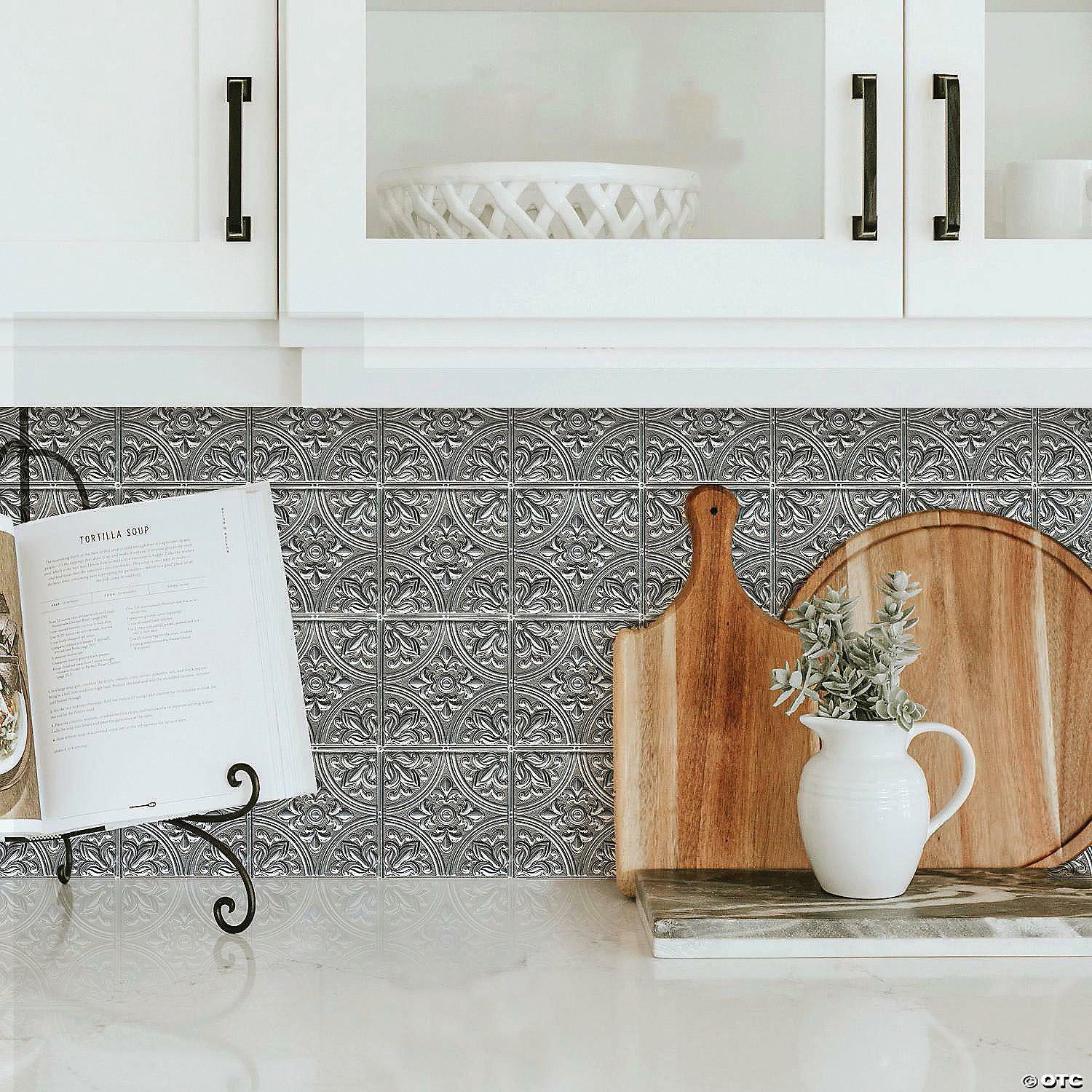 Roommates Silver Tin Peel And Stick Tile Backsplash Oriental Trading