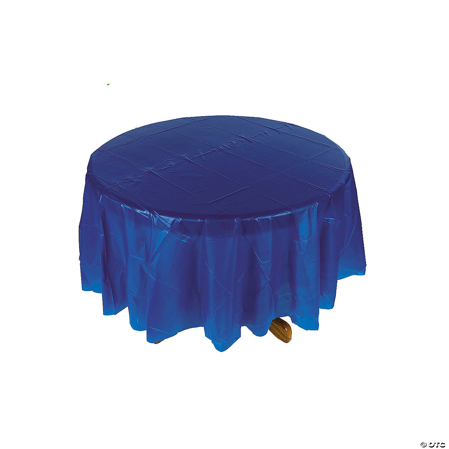 Plastic Table Cloth Unique 84" Round Cover Royal Blue
