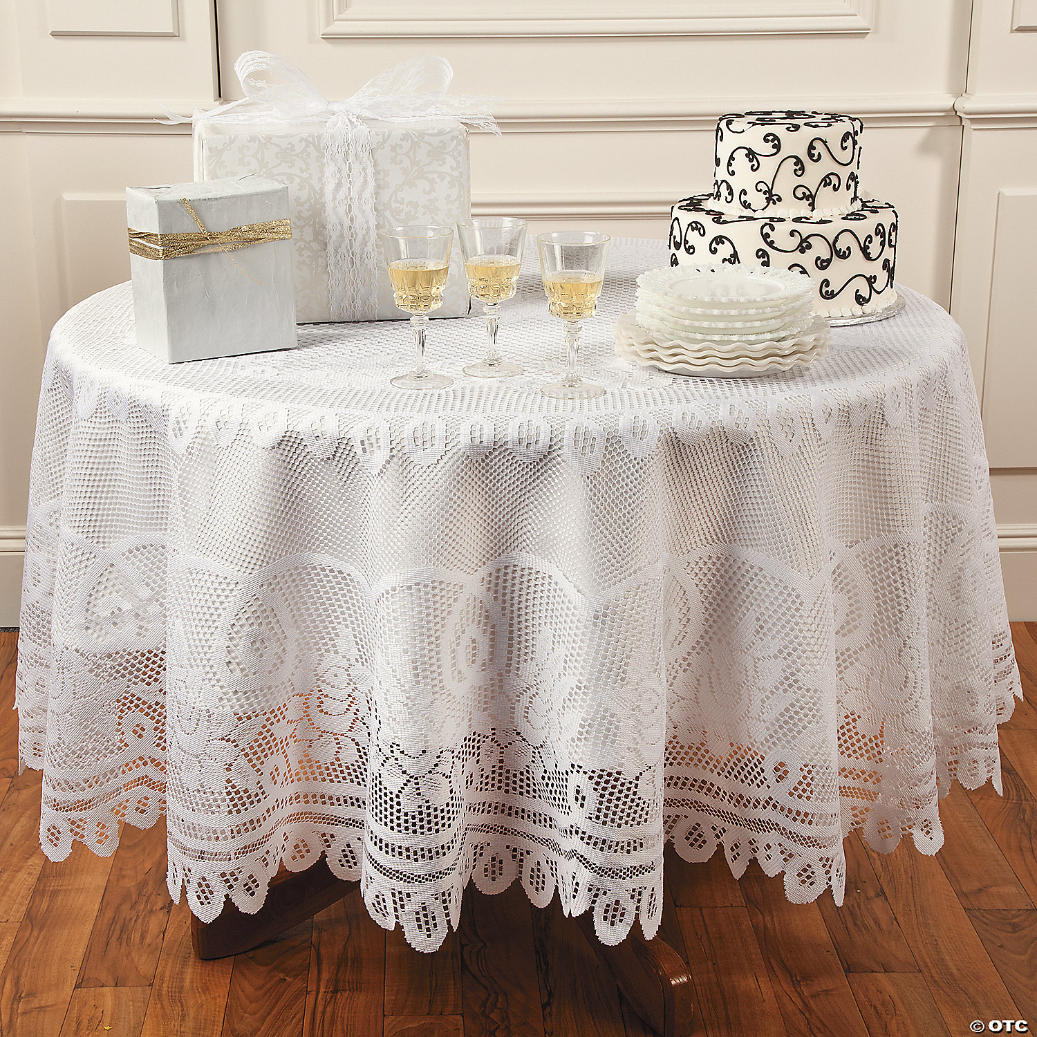 Round White Lace Tablecloth Oriental, Round Lace Tablecloths 90 Inch