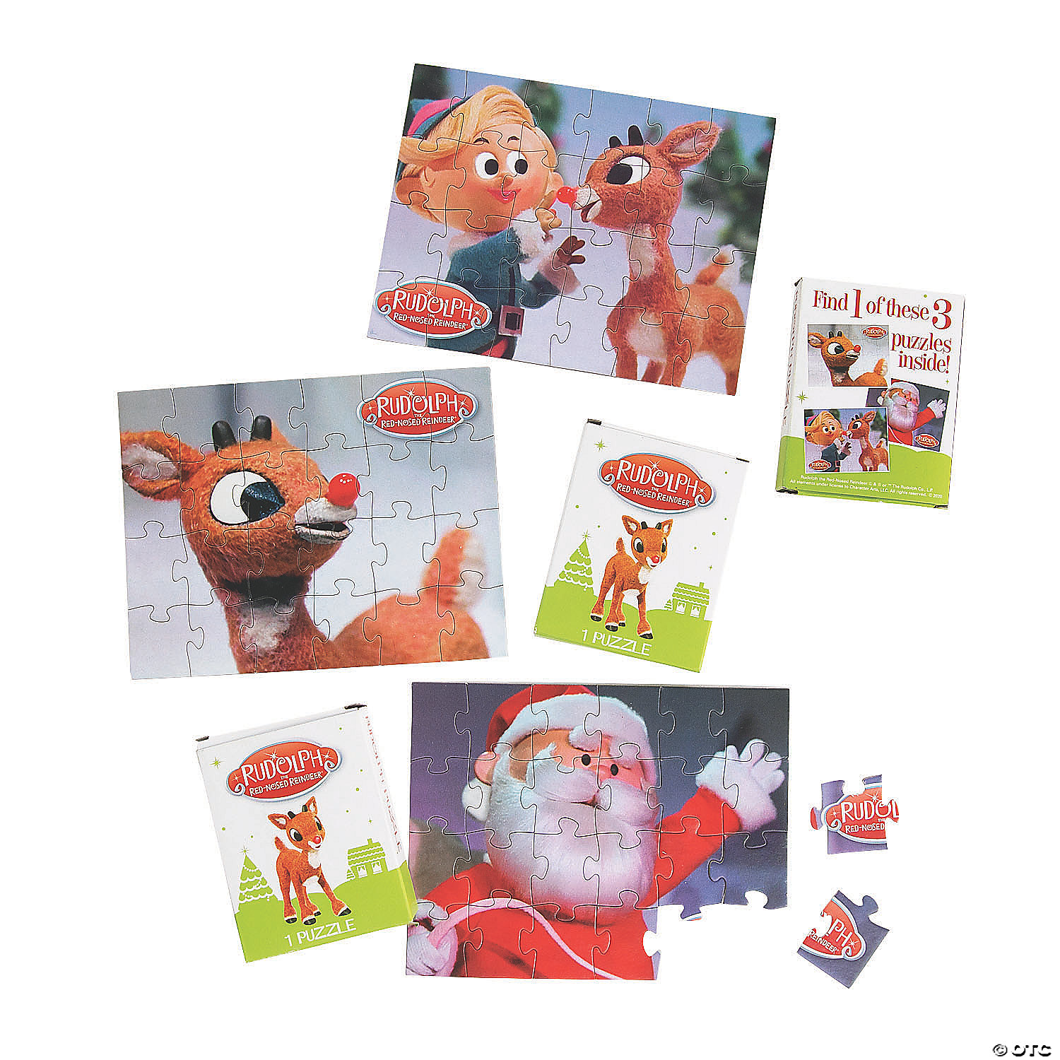 Puzzle Rudolph The Red-Nosed Reindeer Puzzle 100 Pc Finished Size 12"X9" 