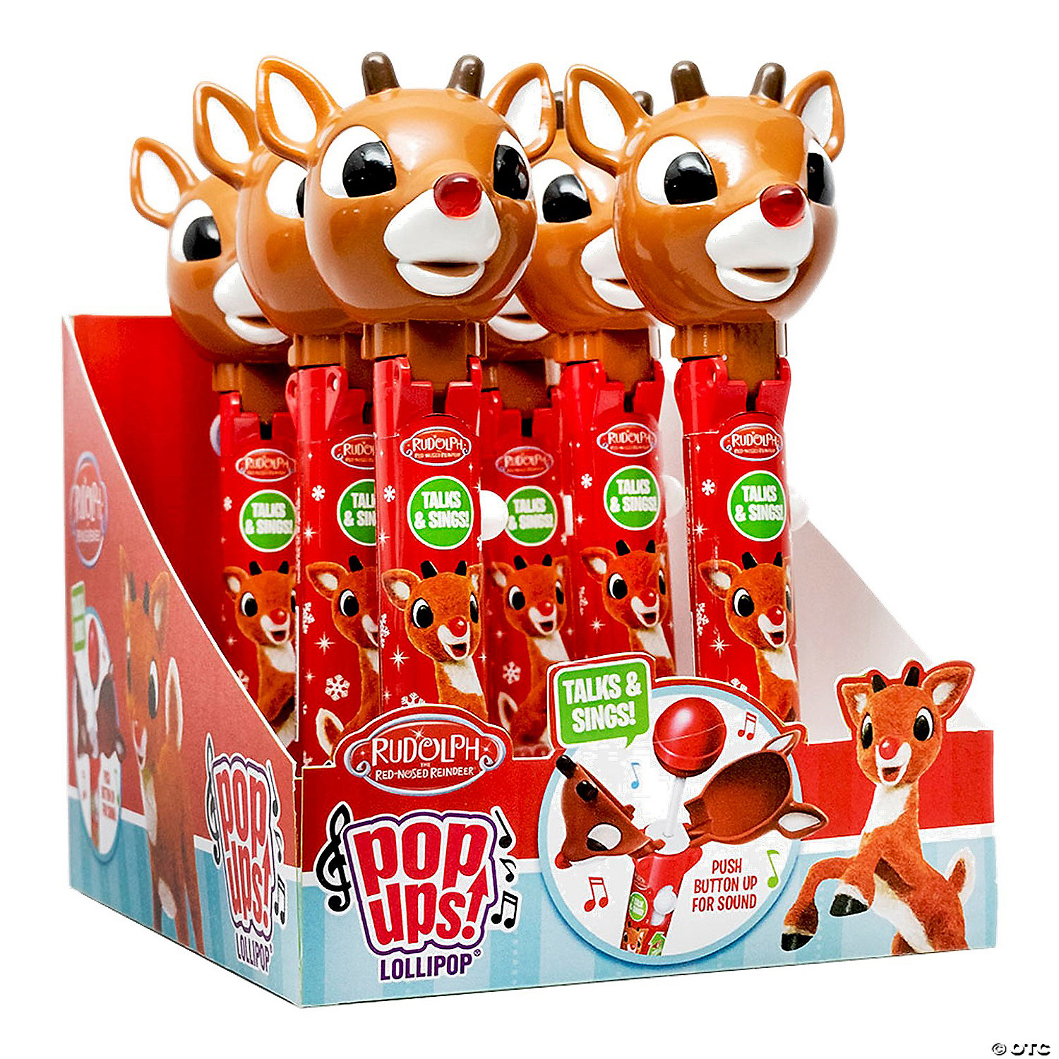 Pasture billetpris konsulent Rudolph the Red-Nosed Reindeer® Talking Pop-Up Lollipops - 6 Pc. | Oriental  Trading