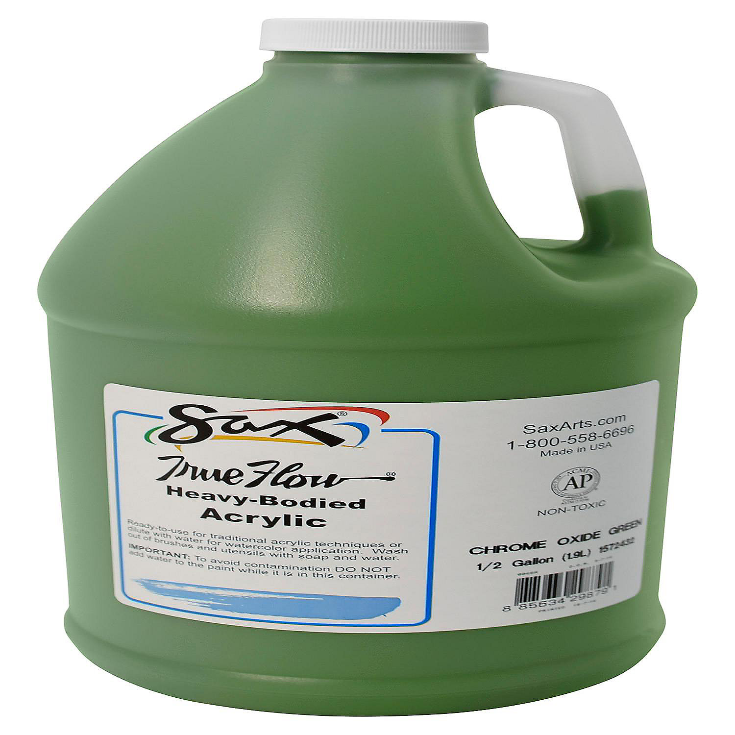 Sax Heavy Body Acrylic Paint, 1/2 Gallon, Chrome Oxide Green | Oriental ...